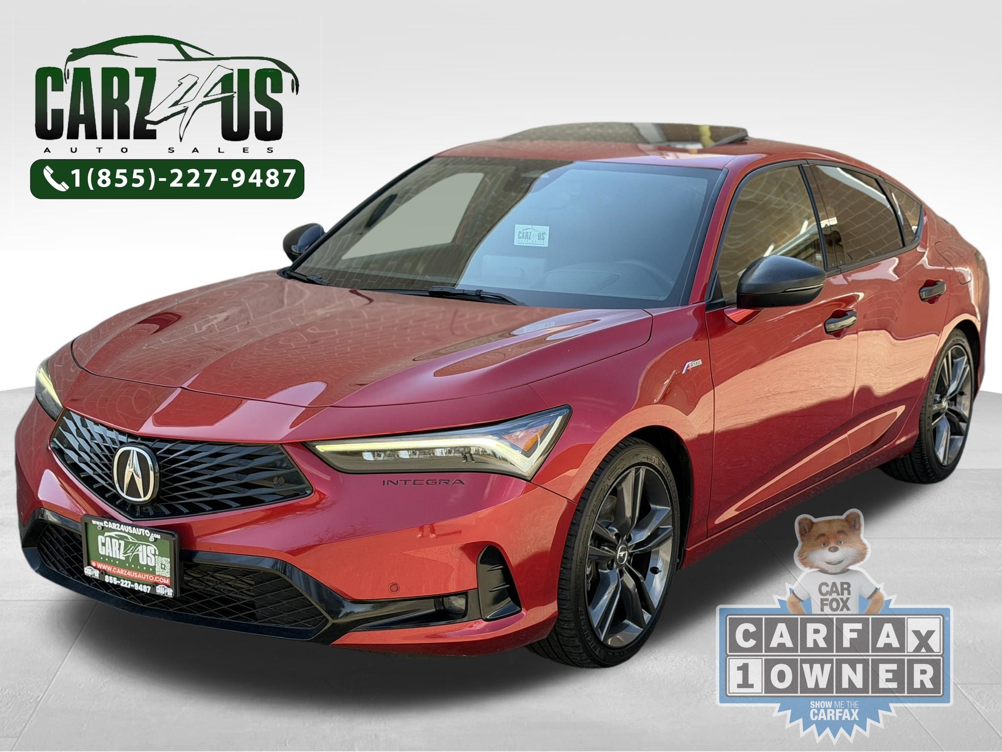 Red 2023 Acura Integra FWD with Technology and A-SPEC Package Sedan Front-Wheel Drive Continuously Variable Transmission