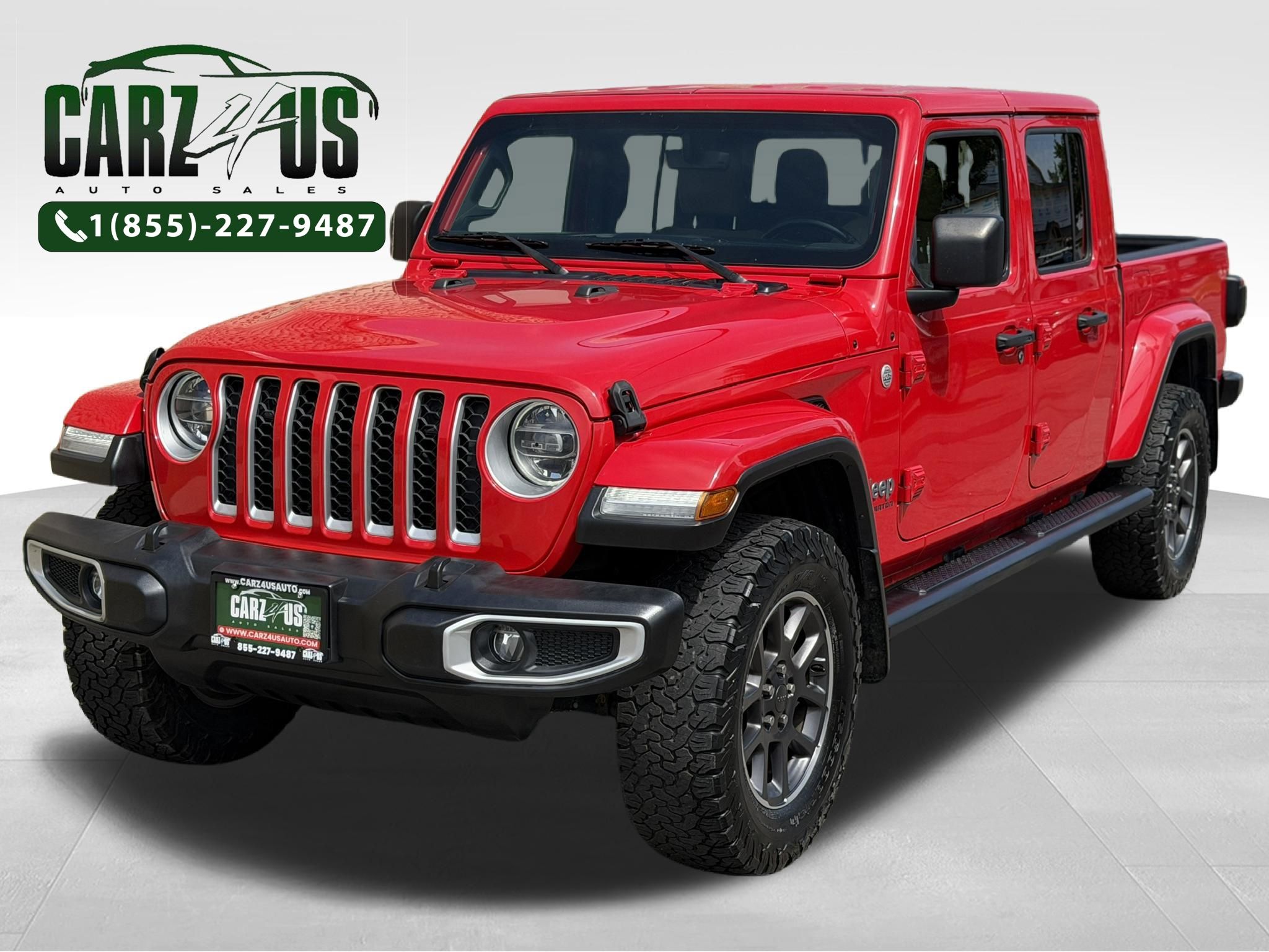 Firecracker Red Clearcoat 2020 Jeep Gladiator Overland Crew Cab 4WD Pickup Truck Four-Wheel Drive 8-Speed Automatic