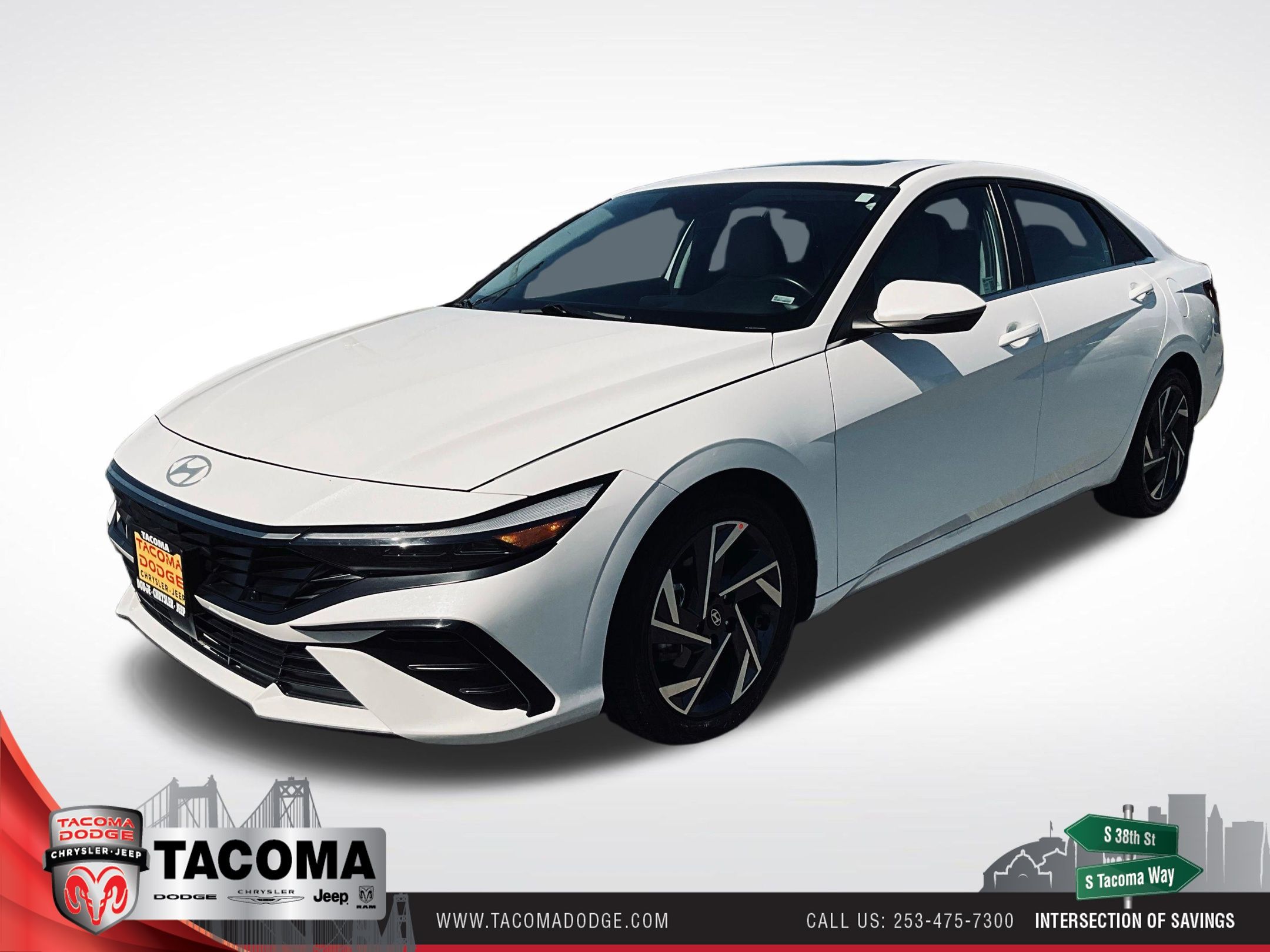 Serenity White 2025 Hyundai Elantra Sedan Front-Wheel Drive Continuously Variable Transmission