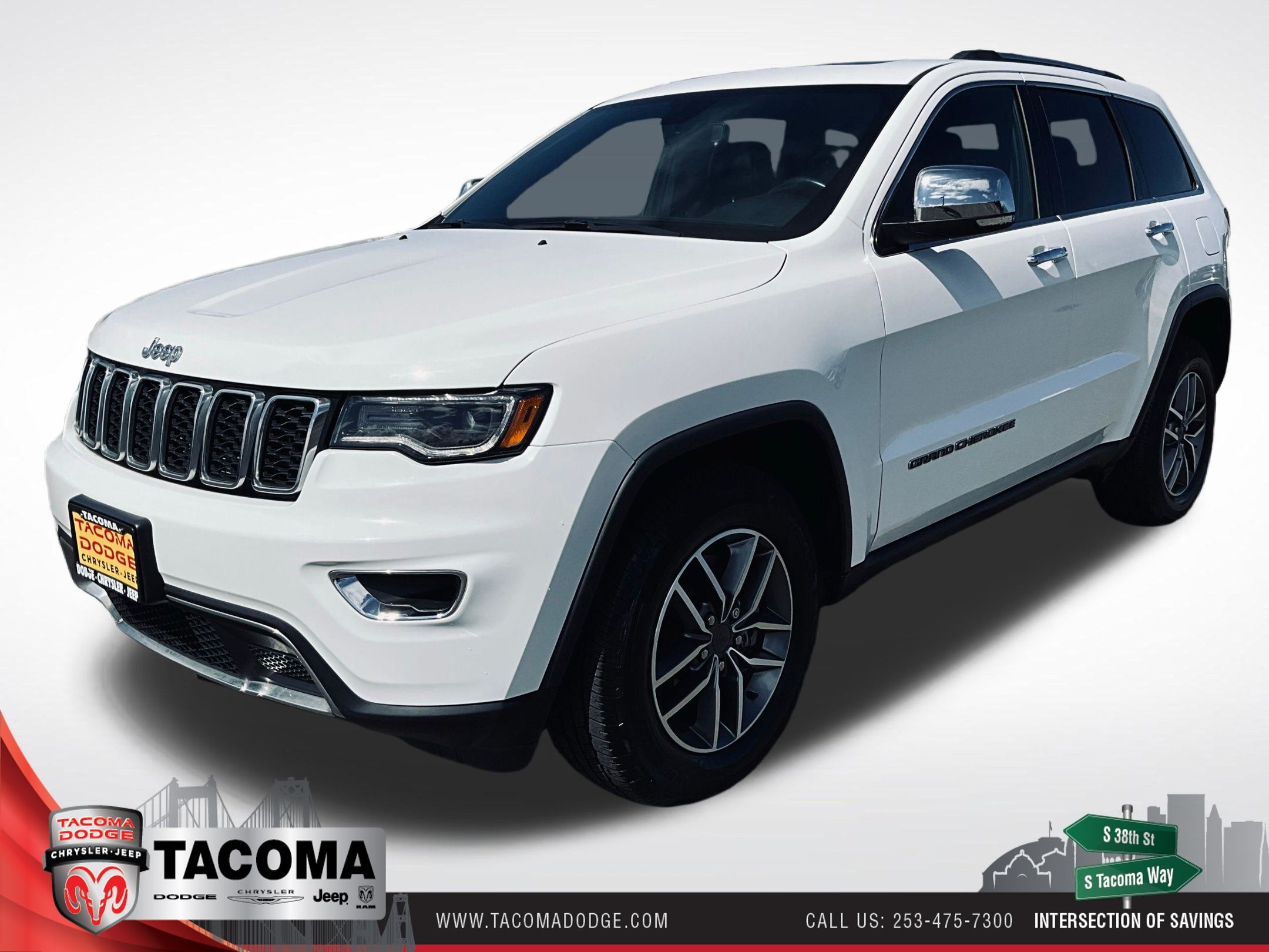 Bright White Clearcoat 2021 Jeep Grand Cherokee SUV / Crossover Four-Wheel Drive 8-Speed Automatic
