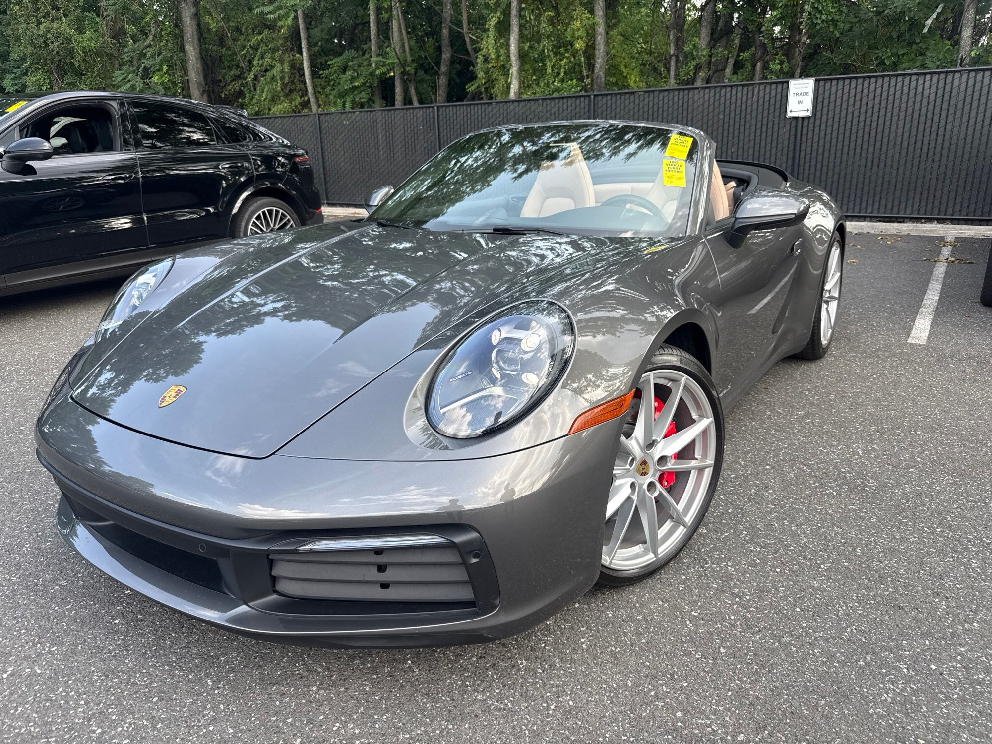 Gray 2022 Porsche 911 Convertible Rear-Wheel Drive 7-Speed Manual