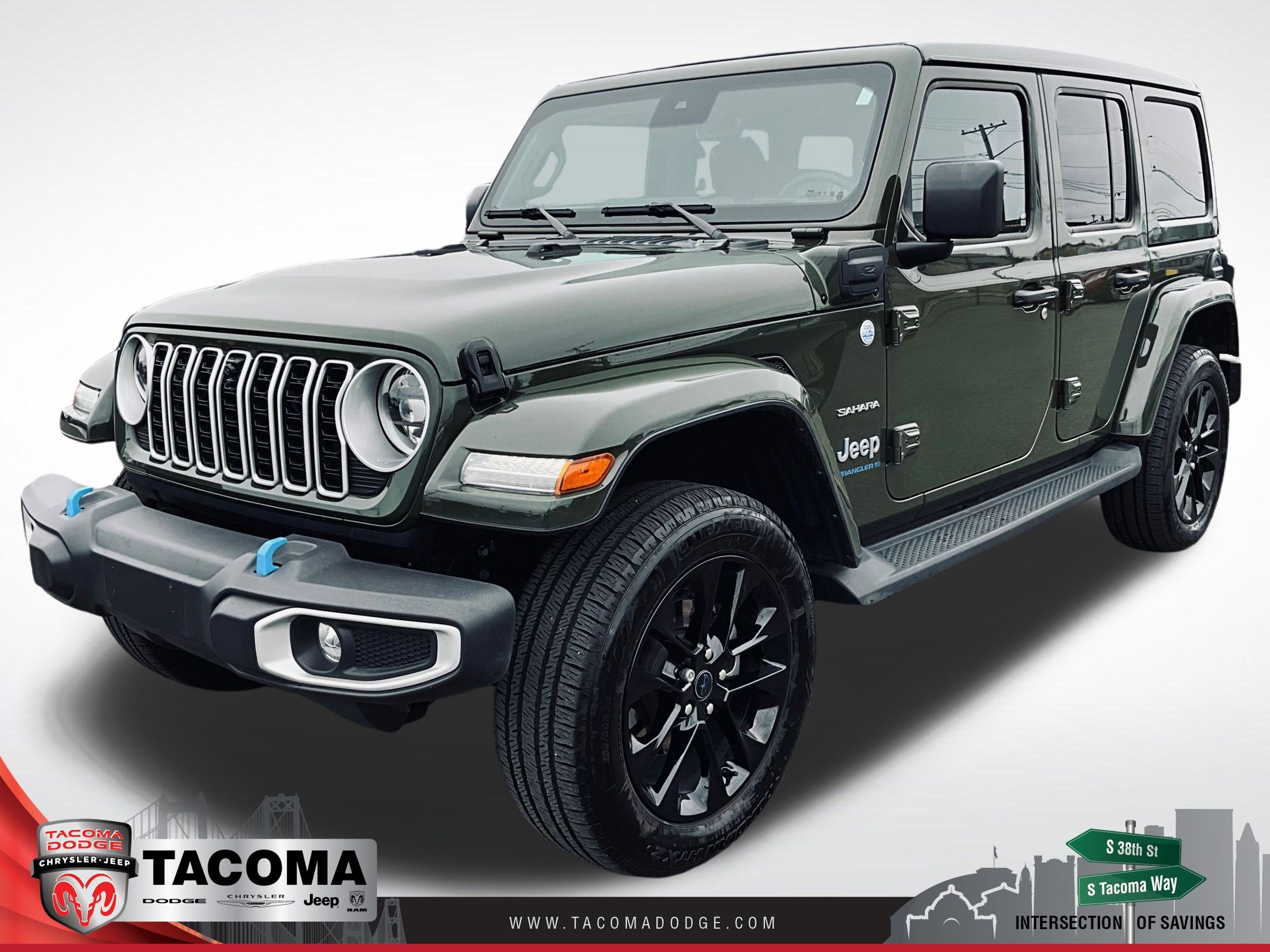 Sarge Green Clearcoat 2024 Jeep Wrangler 4xe SUV / Crossover Four-Wheel Drive 8-Speed Automatic