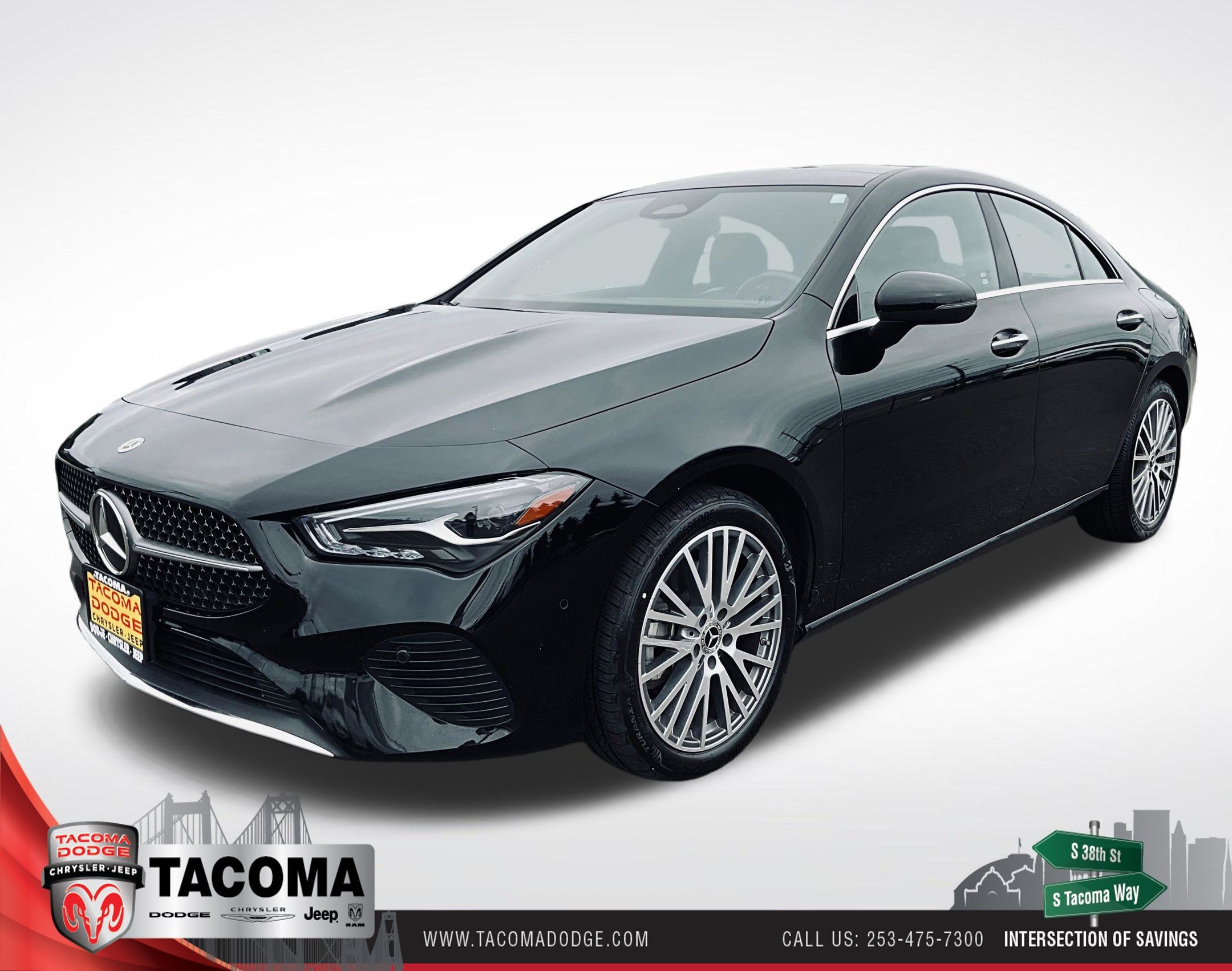 Night Black 2025 Mercedes-Benz CLA Coupe Front-Wheel Drive 8-Speed Dual Clutch
