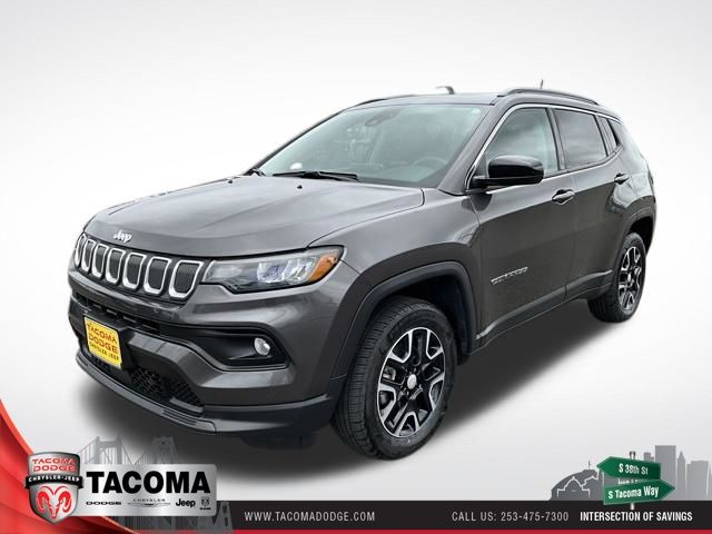 Gray (Granite Crystal Metallic Clearcoat) 2022 Jeep Compass Latitude 4WD SUV / Crossover Four-Wheel Drive 9-Speed Automatic