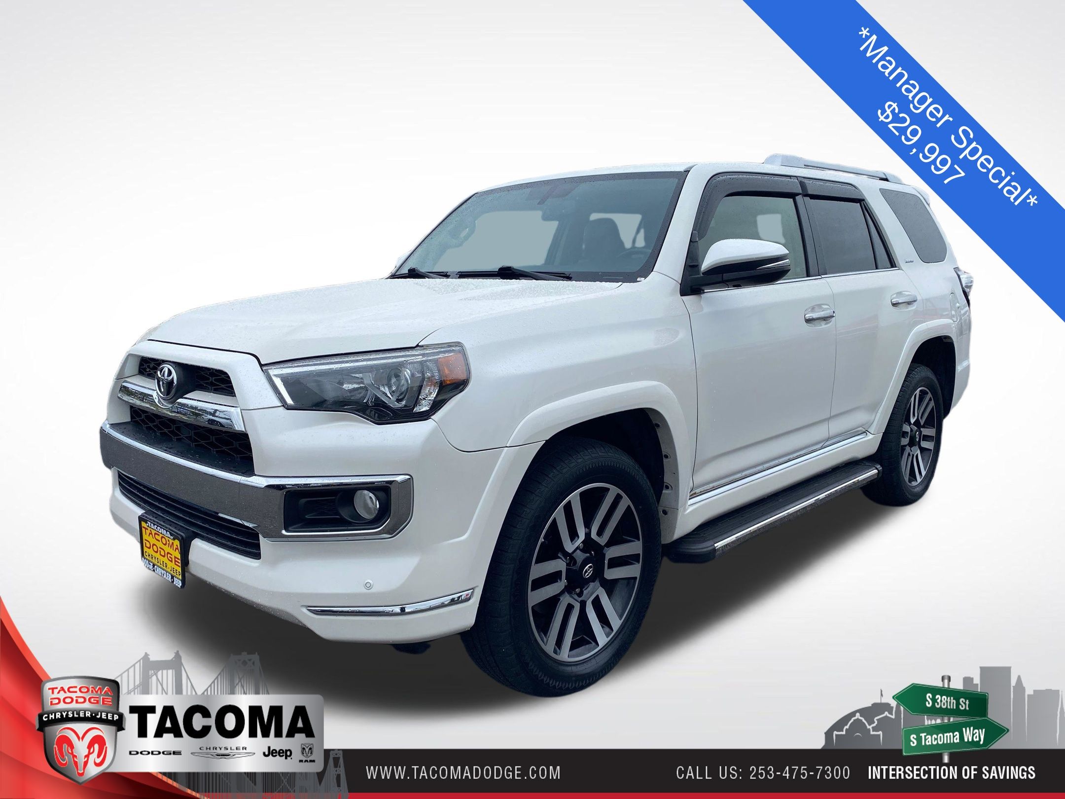White (Blizzard Pearl) 2016 Toyota 4Runner SUV / Crossover All-Wheel Drive 5-Speed Automatic Overdrive
