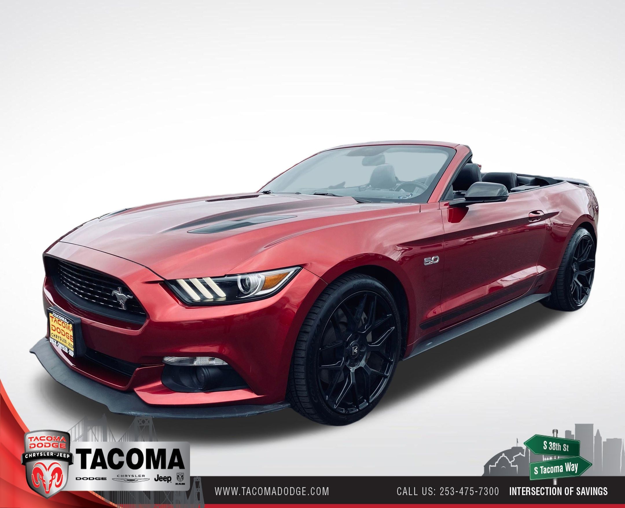 Ruby Red Metallic 2017 Ford Mustang Convertible Rear-Wheel Drive 6-Speed Automatic