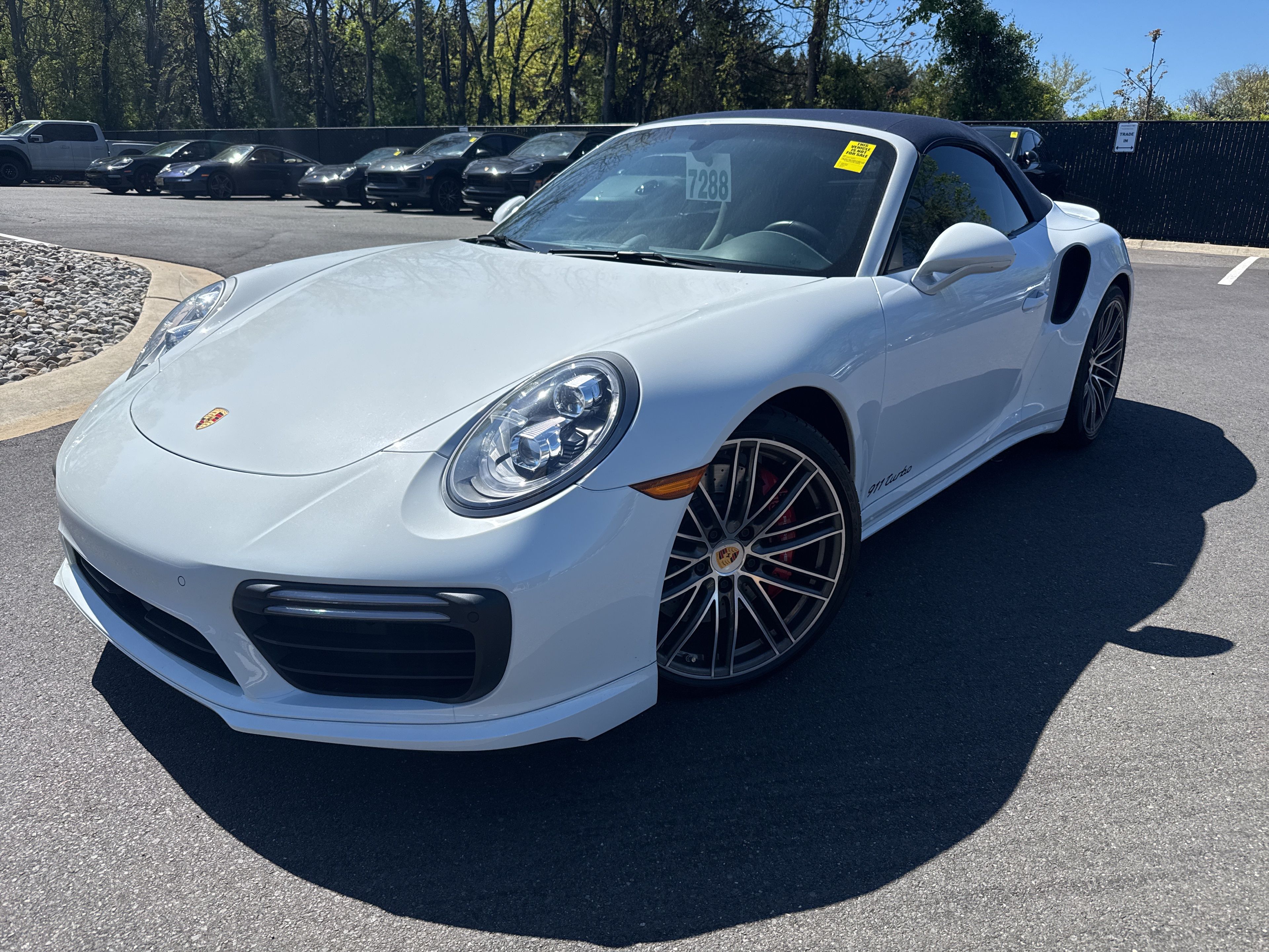 White 2019 Porsche 911 Turbo Cabriolet AWD Convertible All-Wheel Drive 7-Speed Automatic