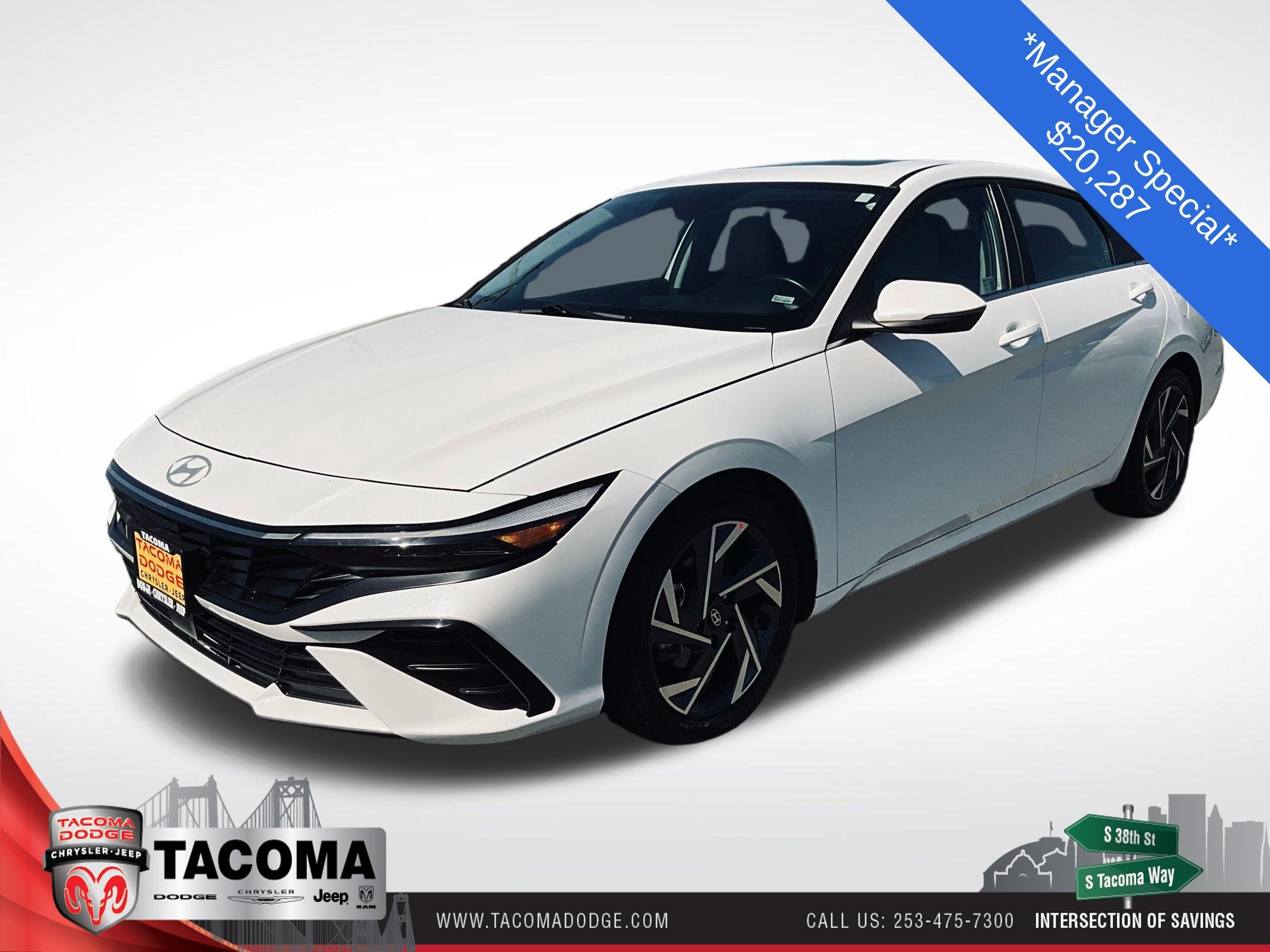 Serenity White 2025 Hyundai Elantra Sedan Front-Wheel Drive Continuously Variable Transmission