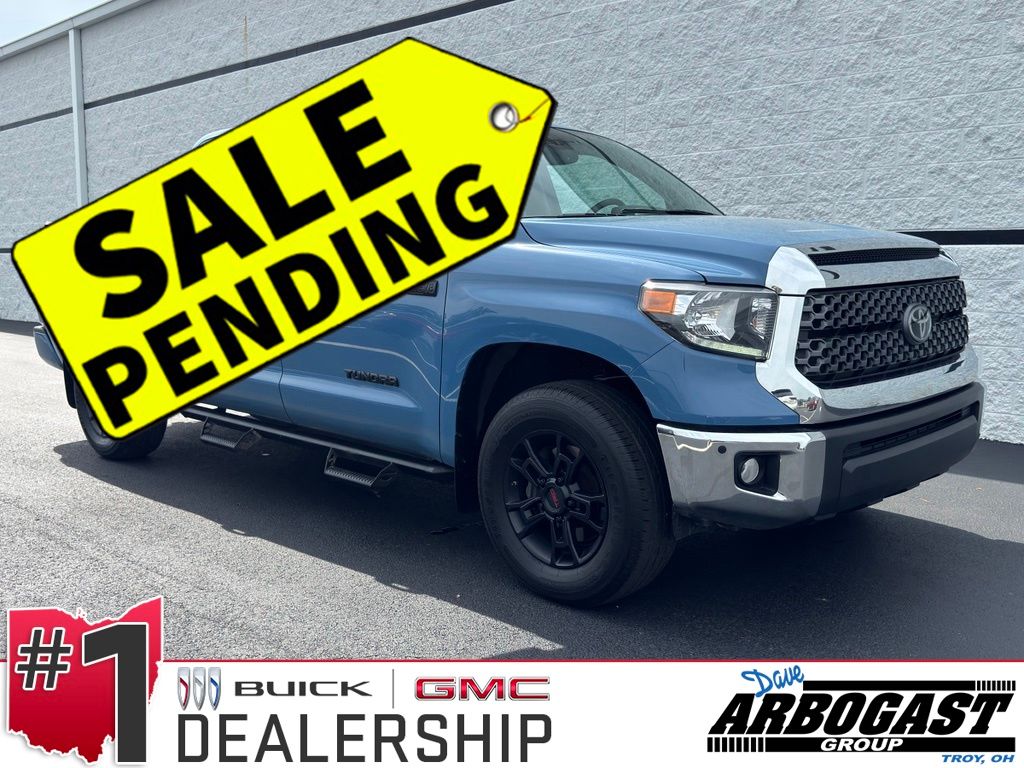 Blue 2021 Toyota Tundra Pickup Truck Four-Wheel Drive 6-Speed Automatic