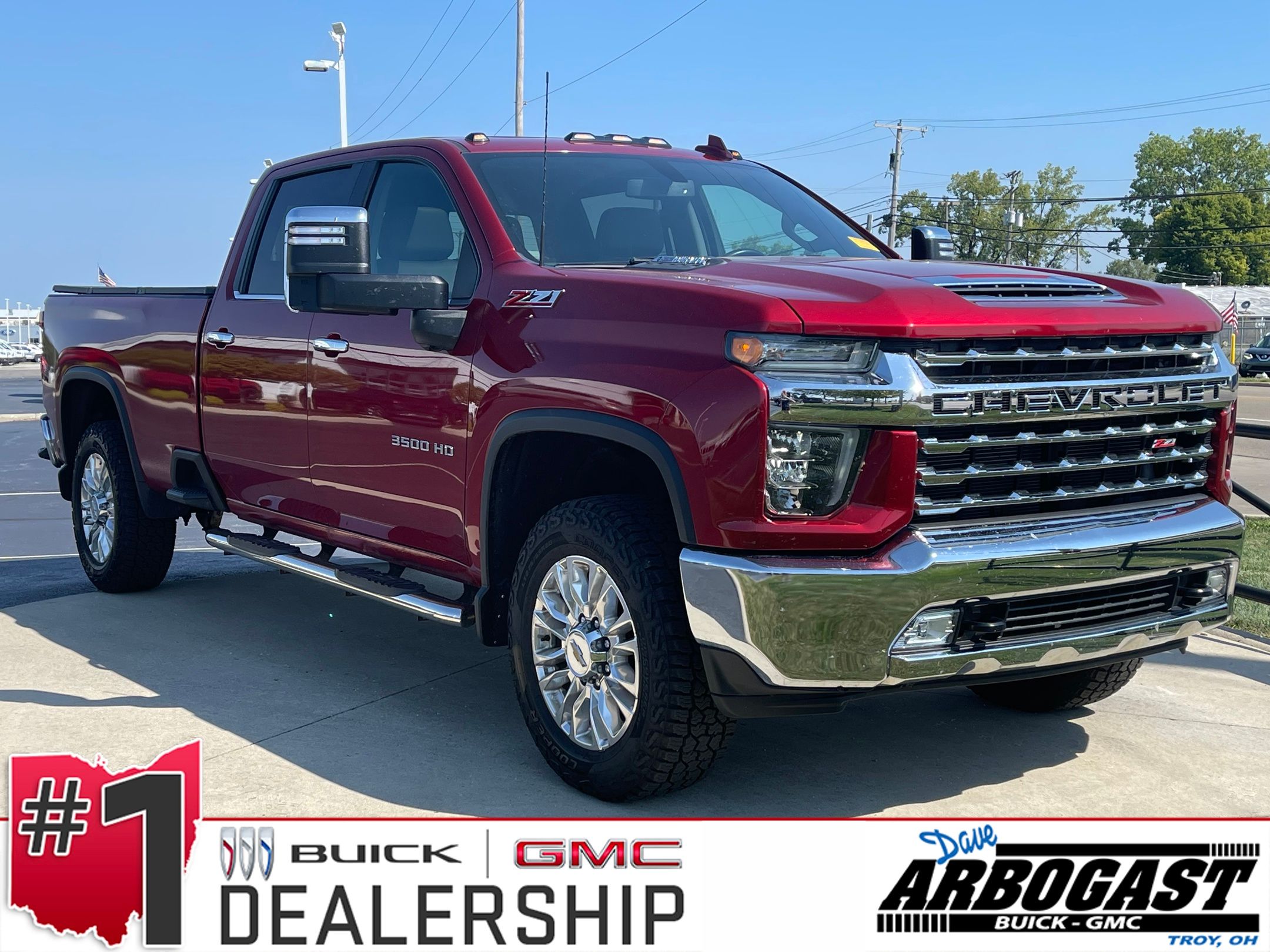 Cherry Red Tintcoat 2022 Chevrolet Silverado 3500HD Pickup Truck Four-Wheel Drive Automatic