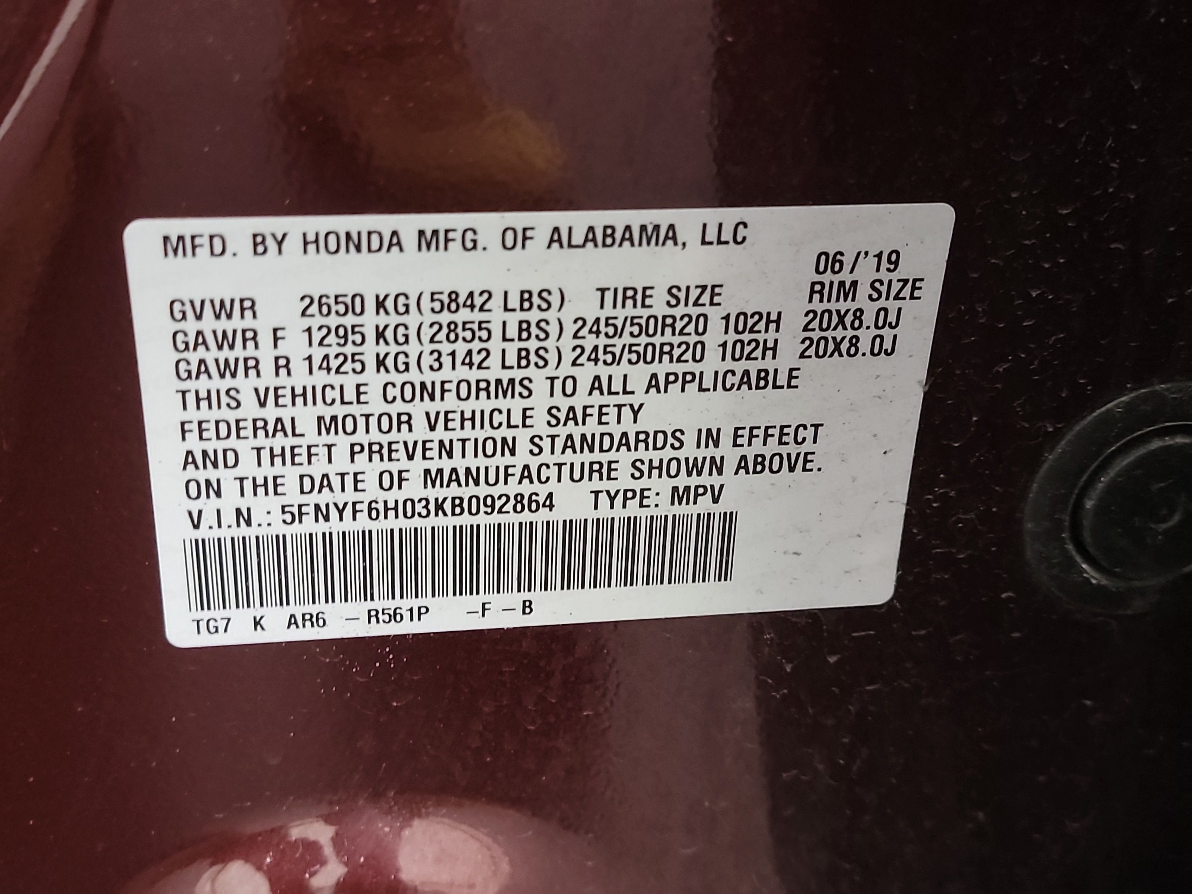 2019 Honda Pilot Elite photo