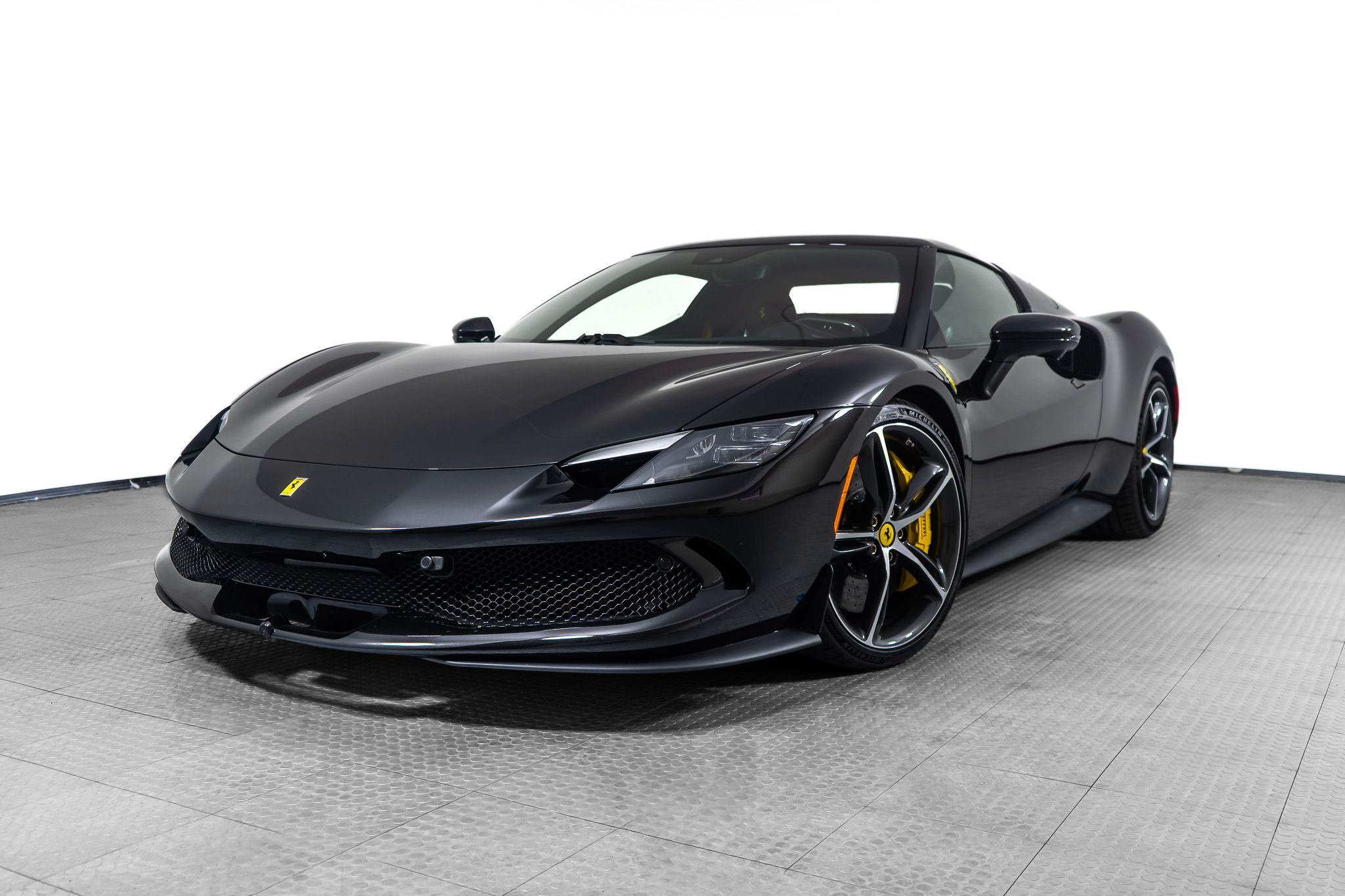 Black 2024 Ferrari 296 GTB RWD Coupe Rear-Wheel Drive 8-Speed Dual Clutch