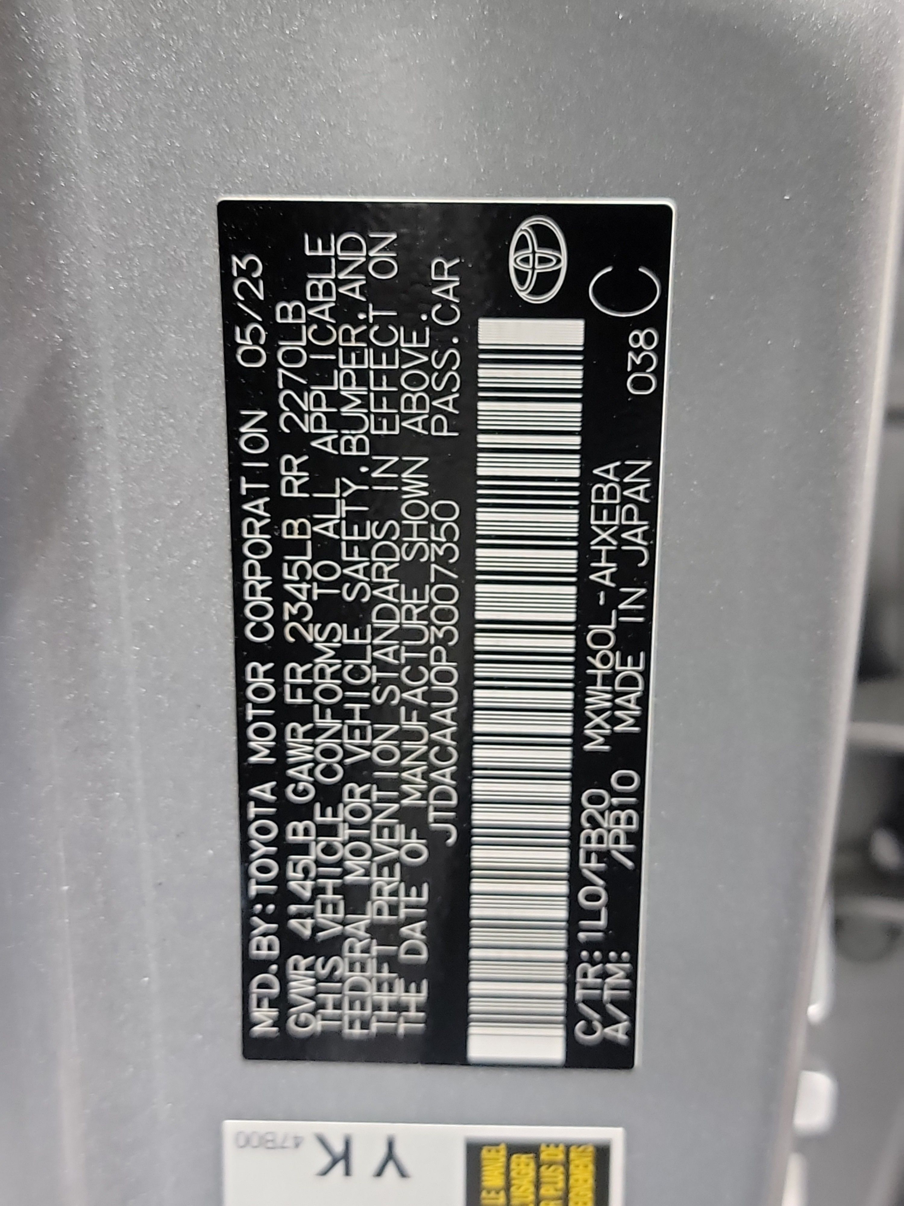 2023 Toyota Prius LE photo
