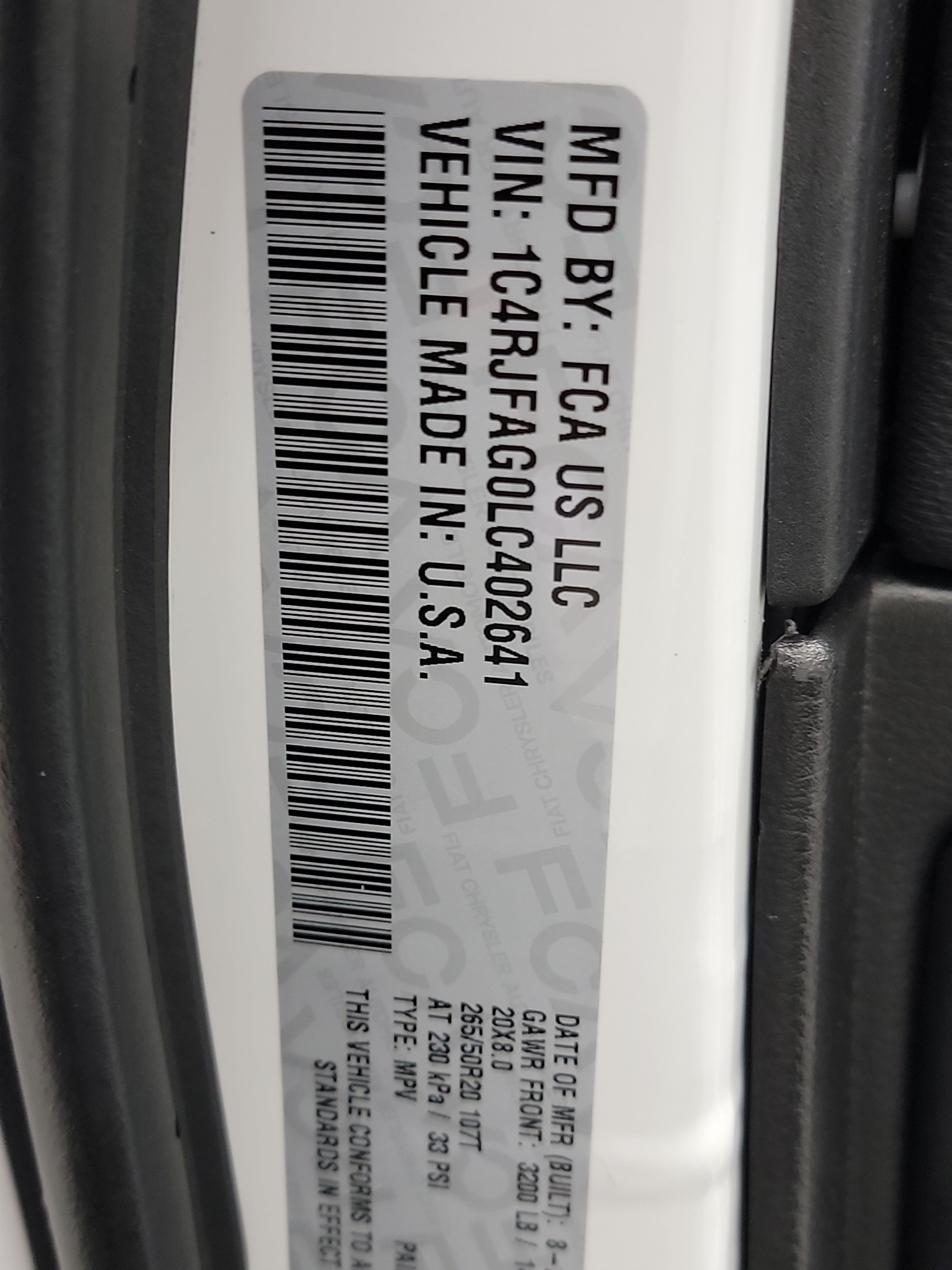 2020 Jeep Grand Cherokee Altitude photo
