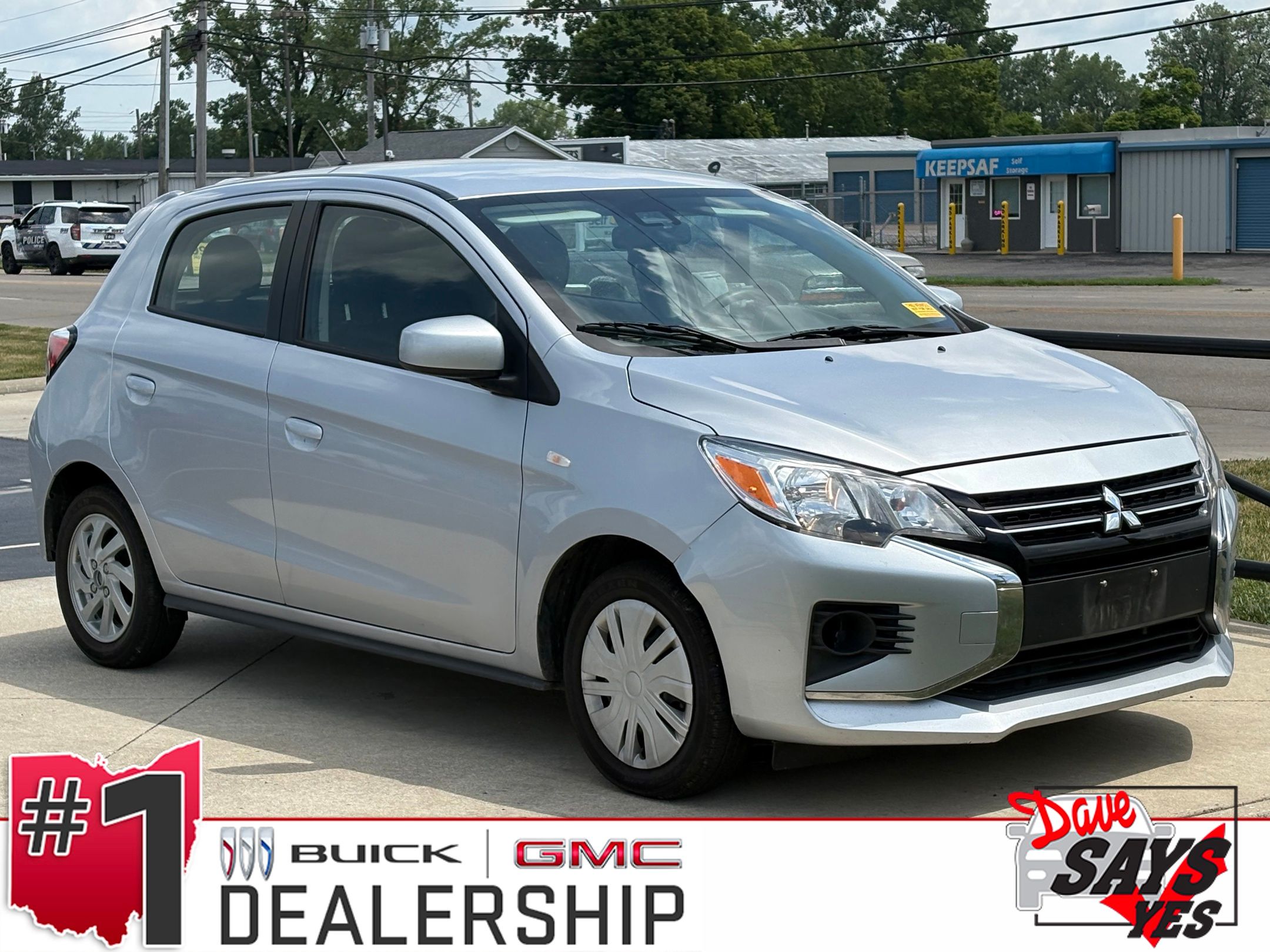 Silver 2024 Mitsubishi Mirage Hatchback Front-Wheel Drive Continuously Variable Transmission
