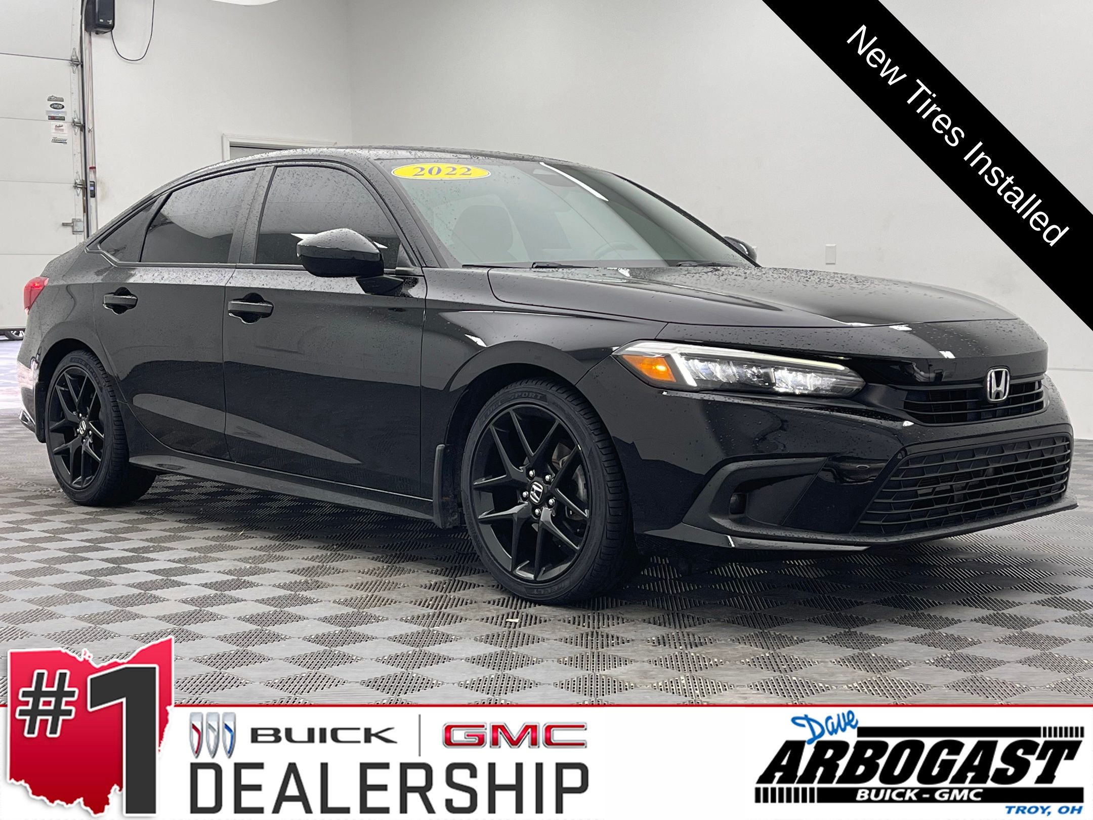 Crystal Black Pearl 2022 Honda Civic Sedan Front-Wheel Drive Continuously Variable Transmission