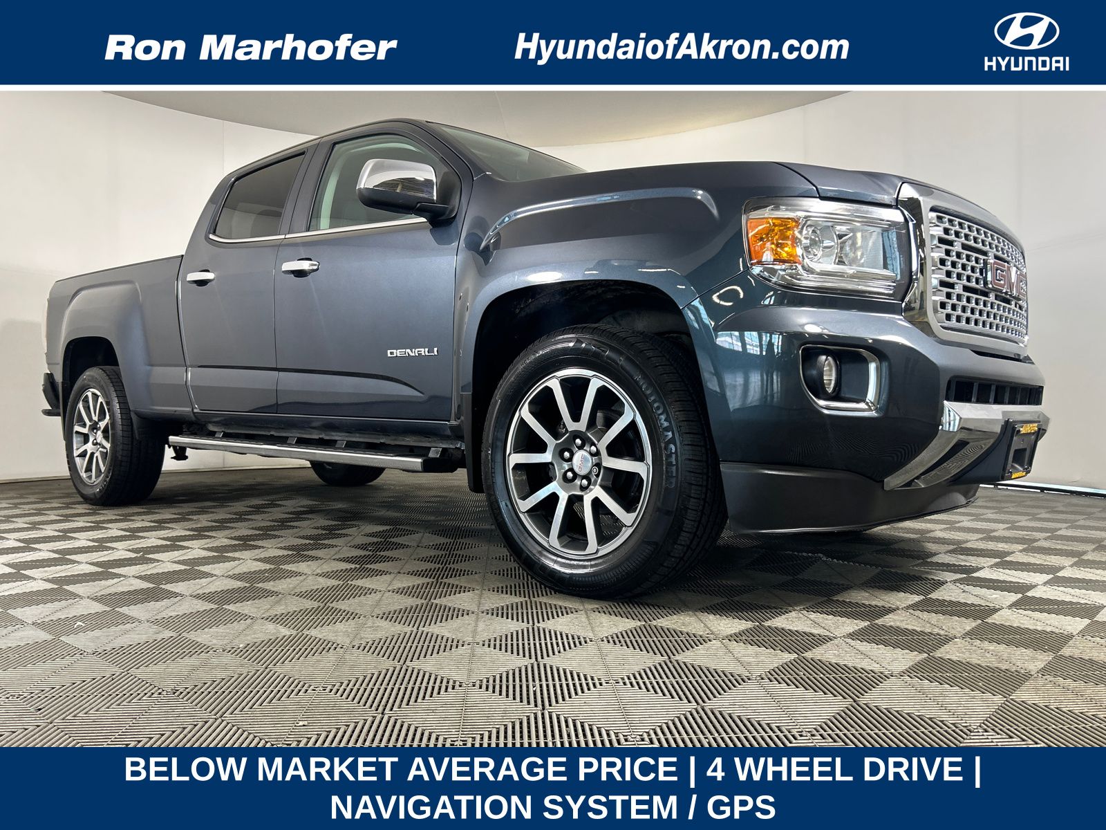 Smokey Quartz Metallic 2019 GMC Canyon Pickup Truck Four-Wheel Drive Automatic