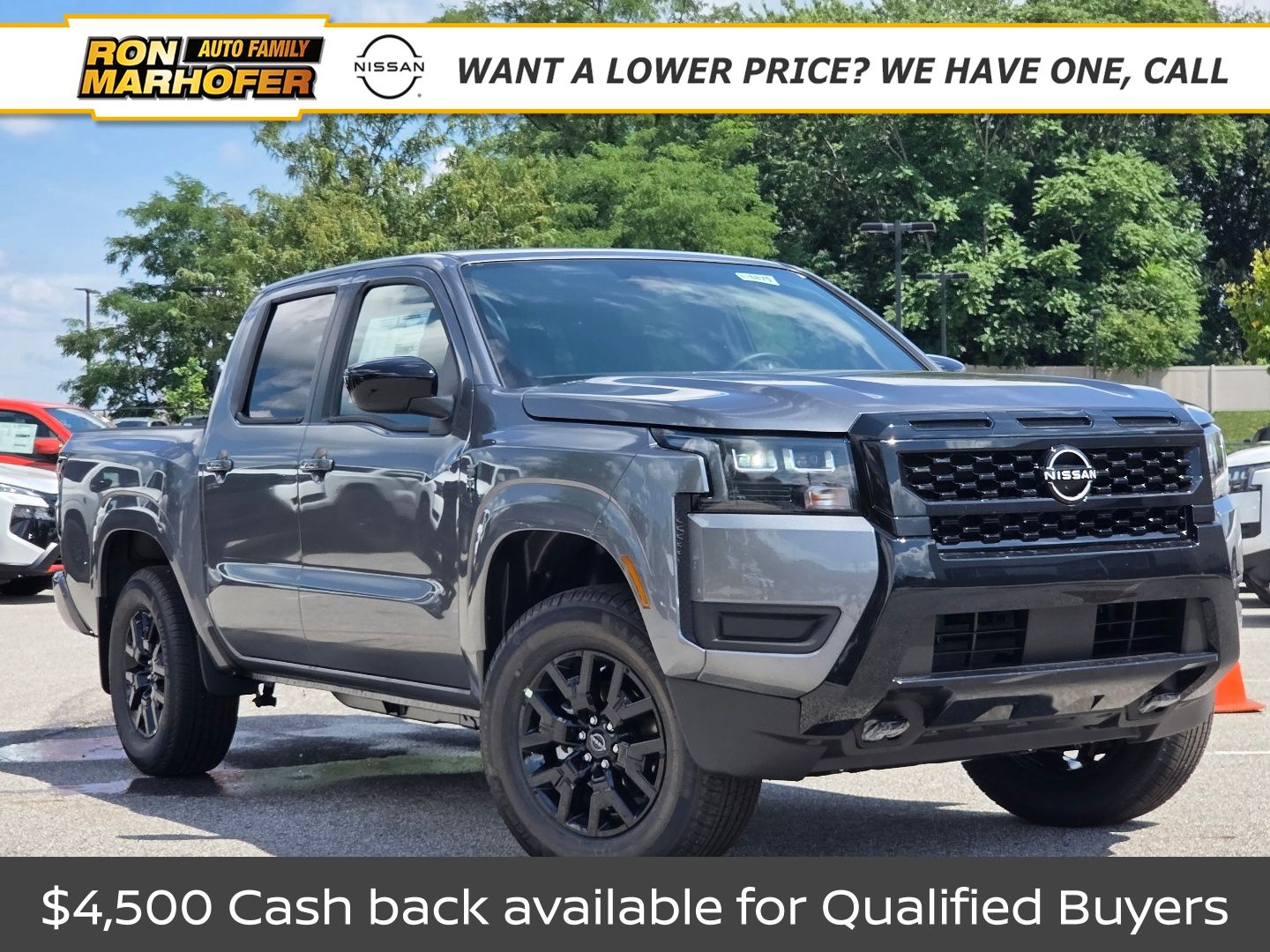 Gray (Gun Metallic) 2026 Nissan Frontier Pickup Truck Four-Wheel Drive 9-Speed Automatic Overdrive