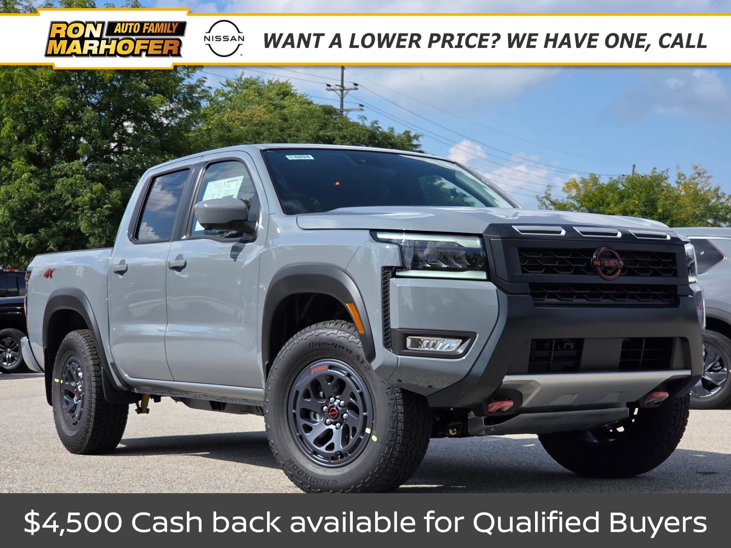 Boulder Gray Pearl 2026 Nissan Frontier Pickup Truck Four-Wheel Drive 9-Speed Automatic Overdrive
