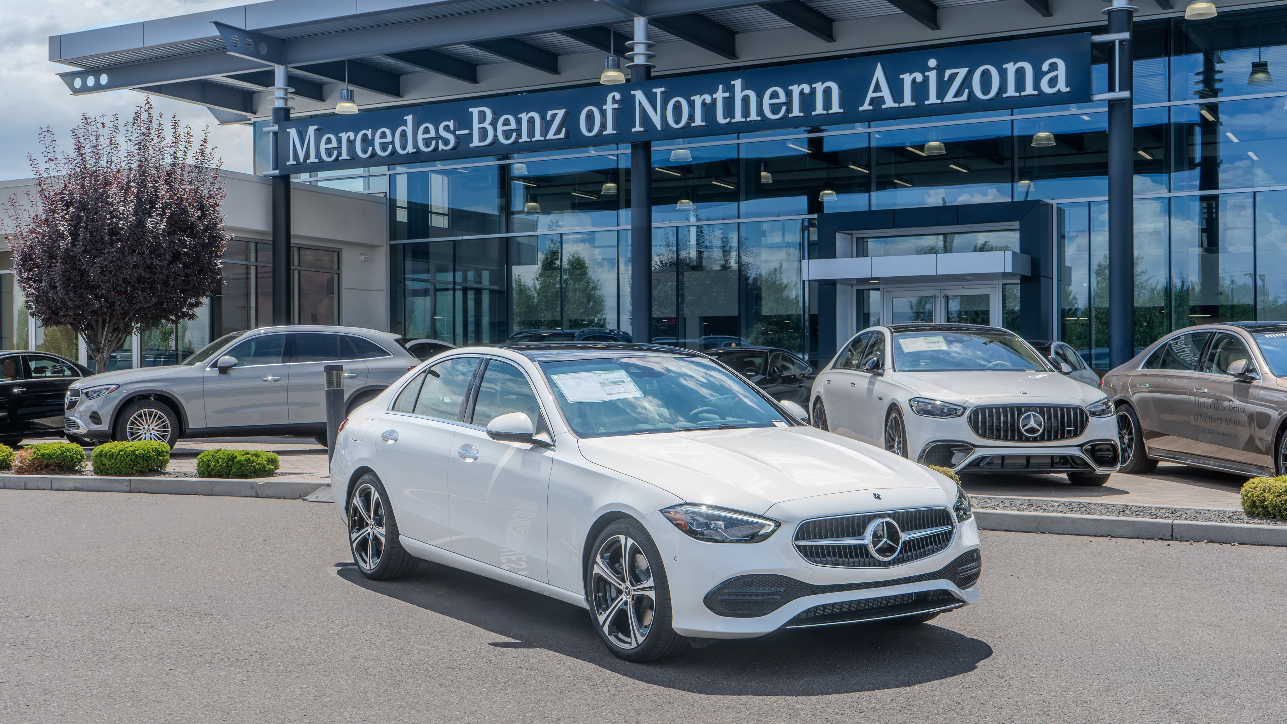 White 2026 Mercedes-Benz C-Class Sedan Rear-Wheel Drive 9-Speed Automatic