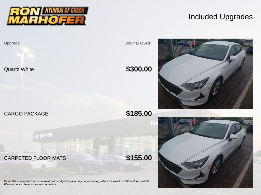 2020 Quartz White Hyundai Sonata SE FWD Sedan