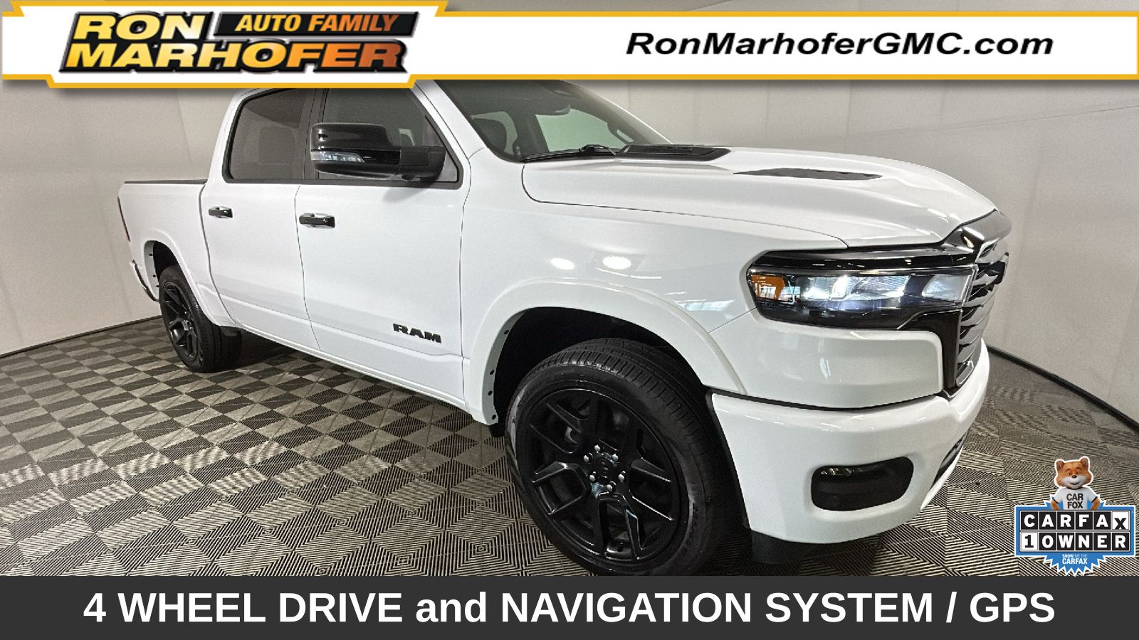 Bright White Clearcoat 2026 RAM 1500 Pickup Truck Four-Wheel Drive 8-Speed Automatic