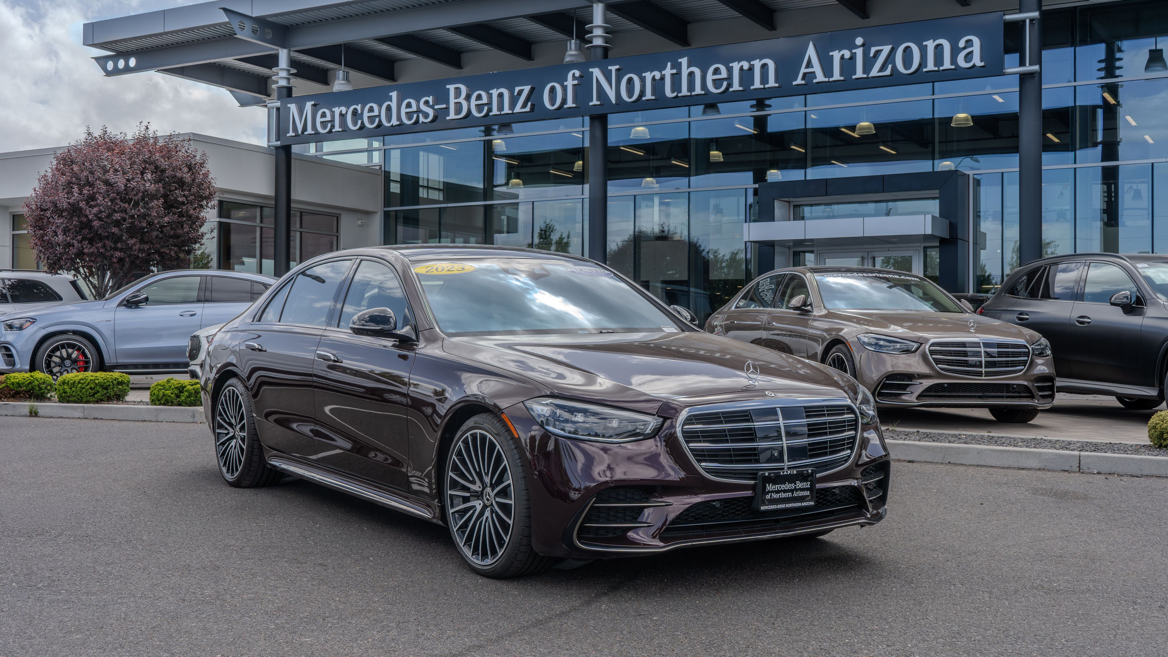 Rubellite Red Metallic 2023 Mercedes-Benz S-Class S 500 4MATIC AWD Sedan All-Wheel Drive 9-Speed Automatic