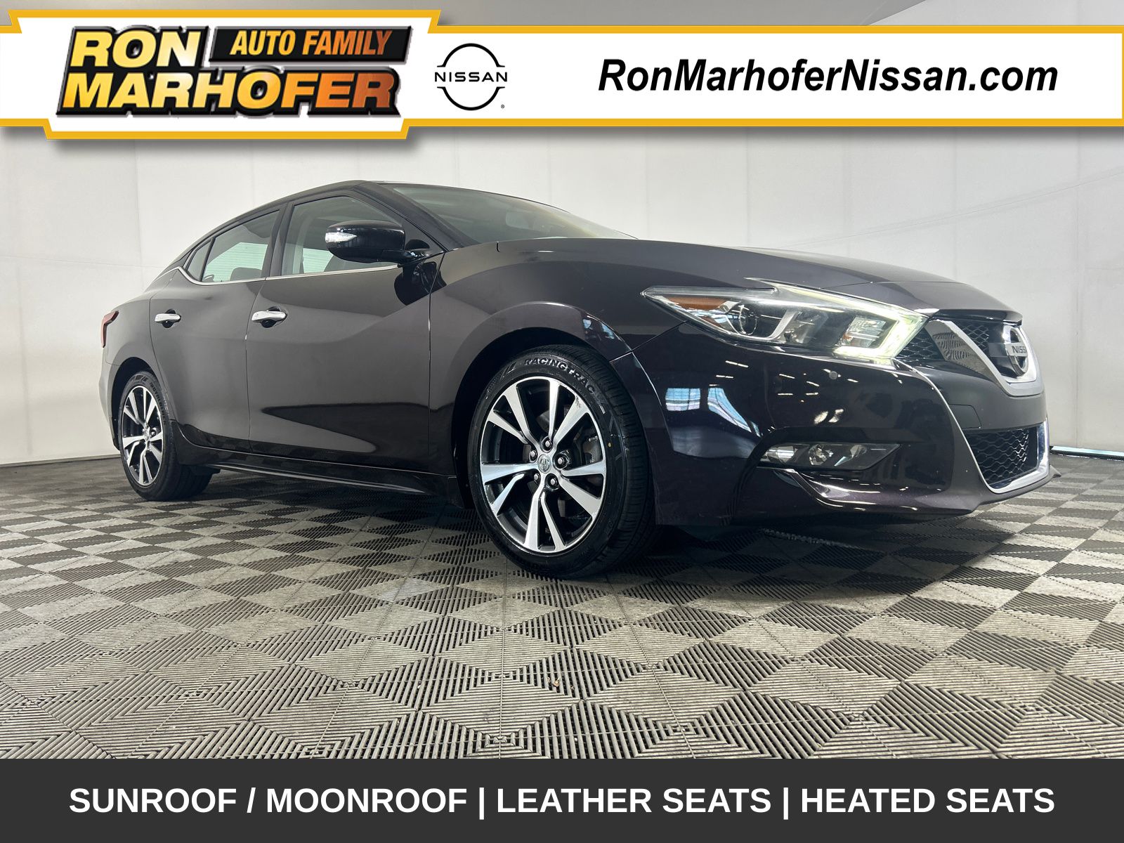 Bordeaux Black 2016 Nissan Maxima Sedan Front-Wheel Drive Continuously Variable Transmission