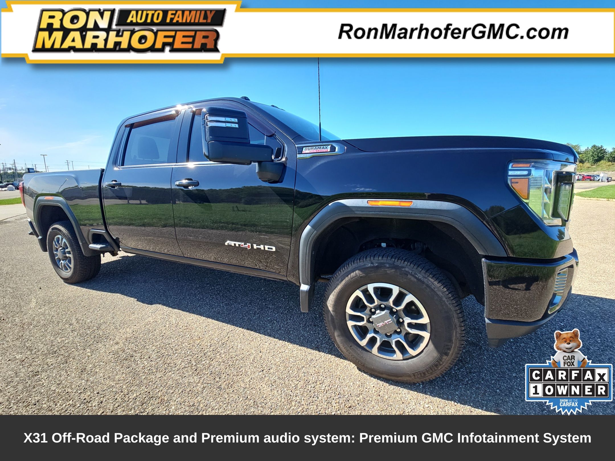 Black (Ebony Twilight Metallic) 2022 GMC Sierra 3500HD Pickup Truck Four-Wheel Drive Automatic