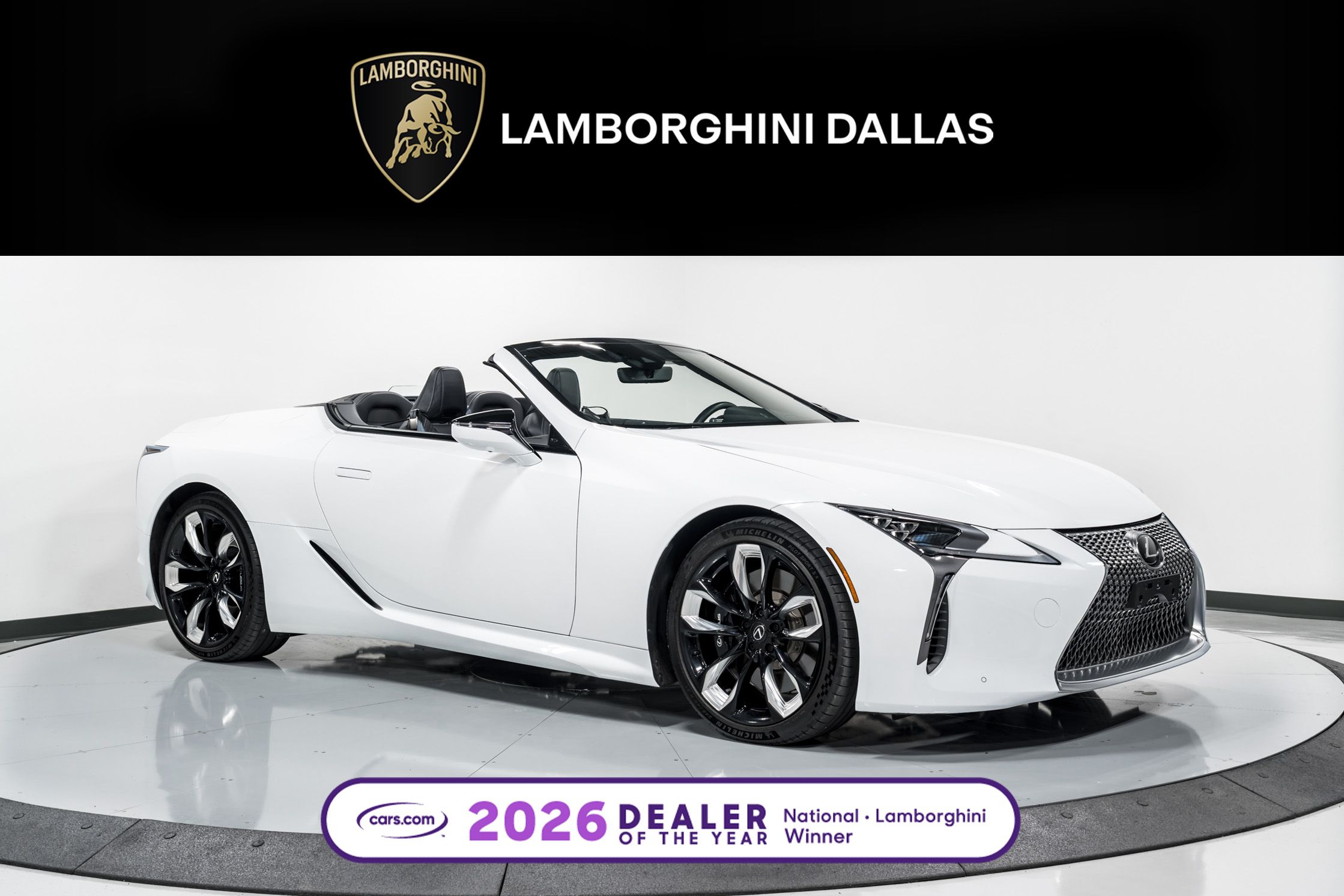Ultra White 2024 Lexus LC Convertible Rear-Wheel Drive Automatic