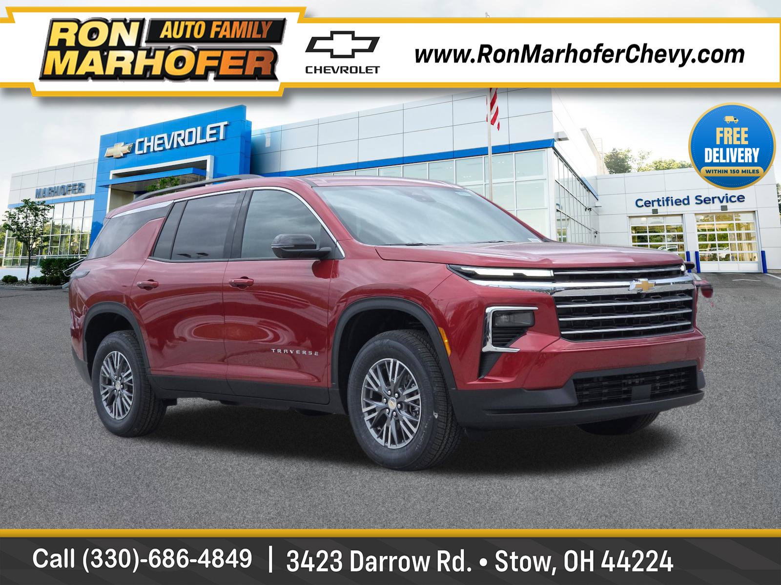 Radiant Red Tintcoat 2026 Chevrolet Traverse SUV / Crossover Front-Wheel Drive 8-Speed Automatic