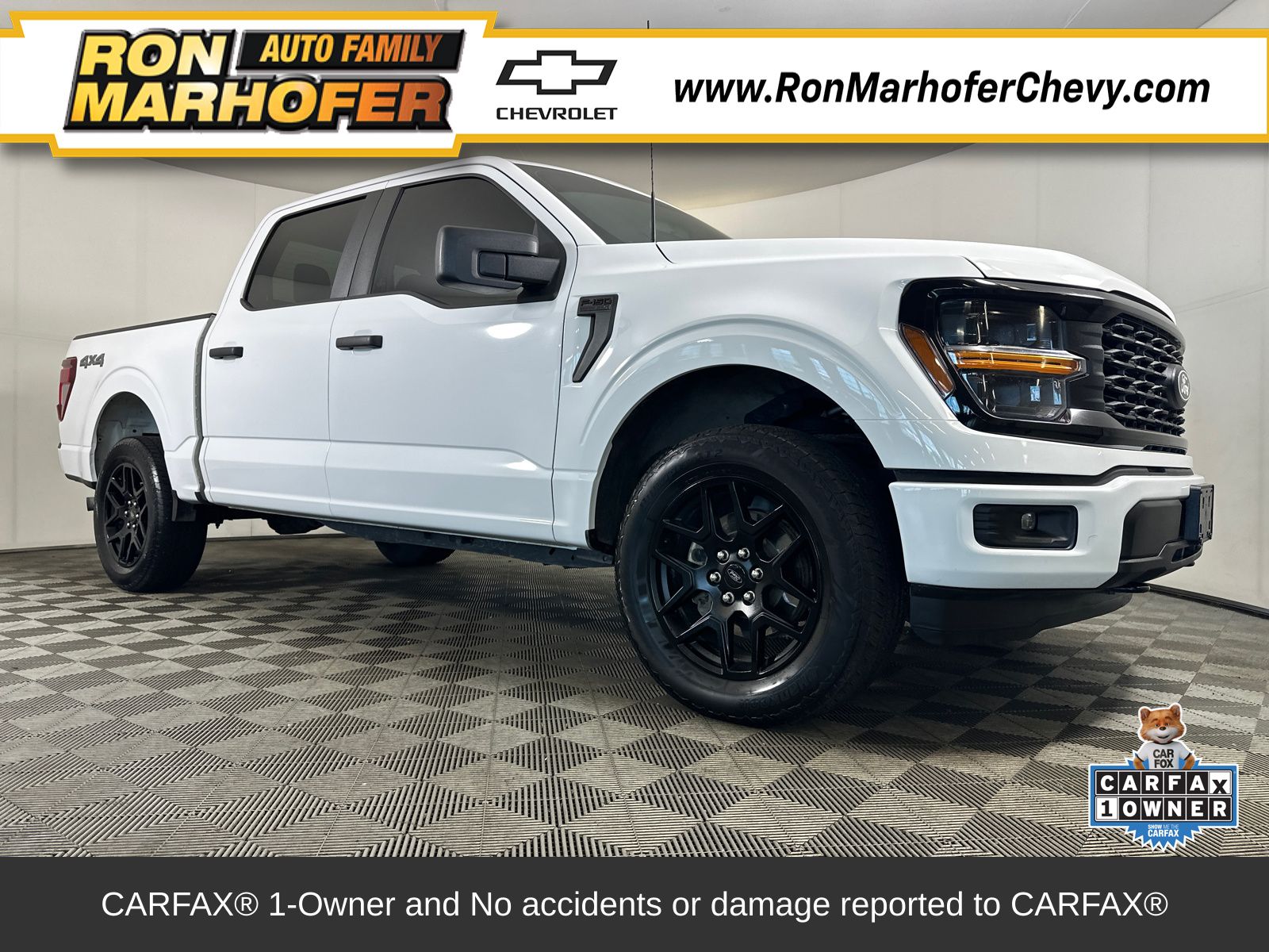 White 2024 Ford F-150 Pickup Truck Four-Wheel Drive Automatic