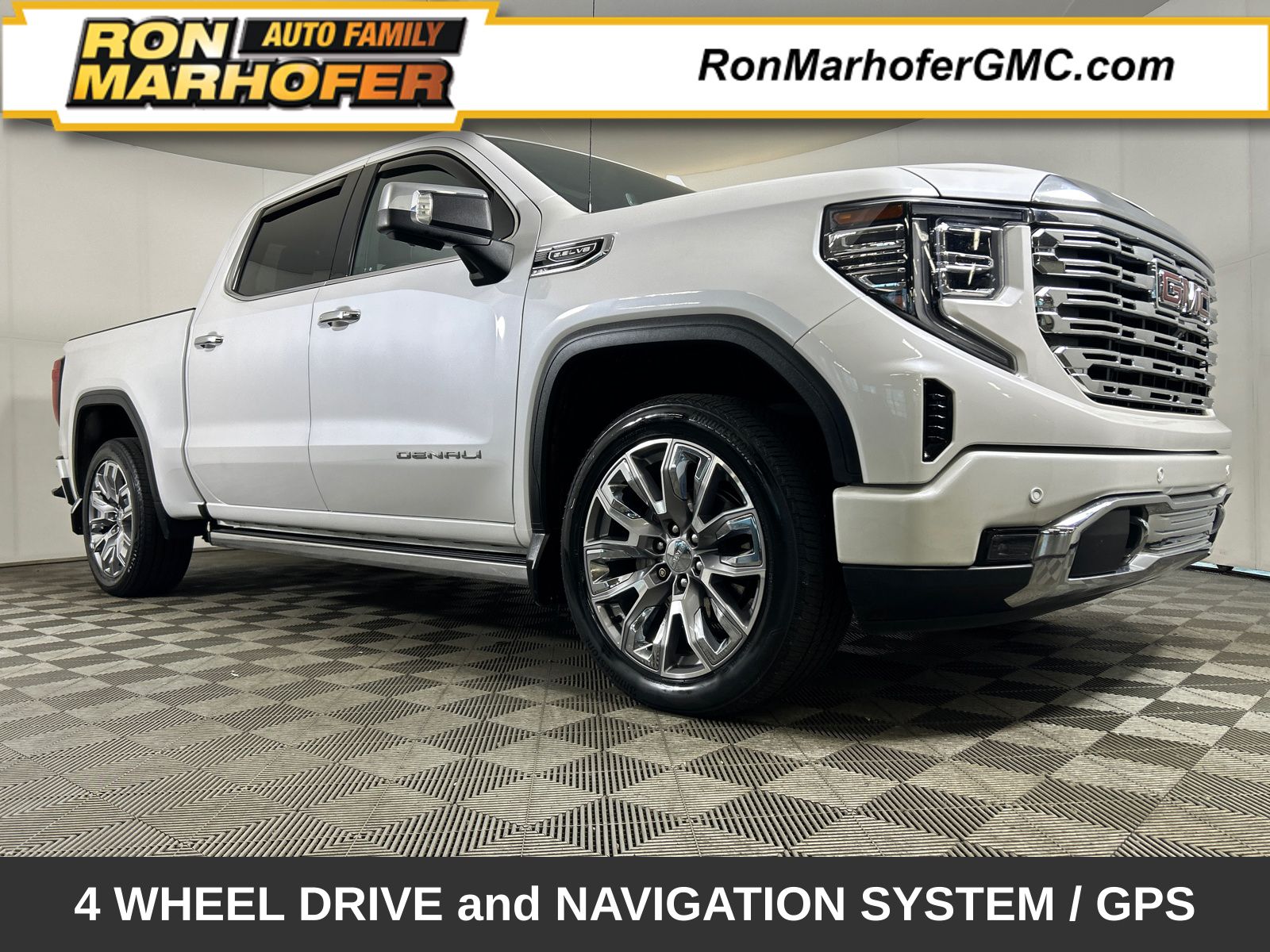 White Frost Tricoat 2023 GMC Sierra 1500 Pickup Truck Four-Wheel Drive Automatic
