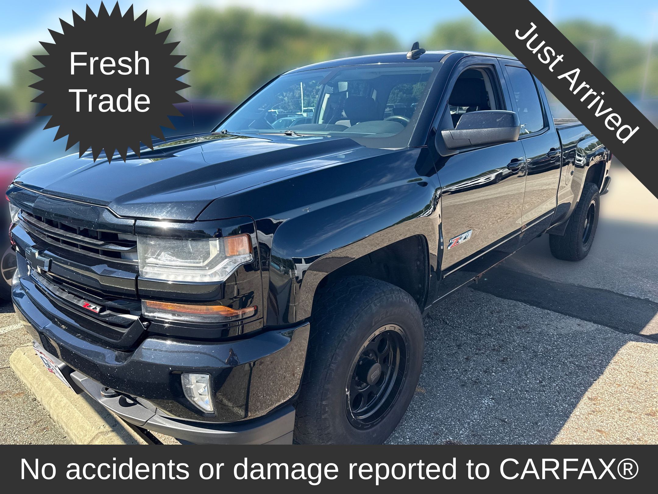 Black 2016 Chevrolet Silverado 1500 Pickup Truck Four-Wheel Drive 6-Speed Automatic Overdrive