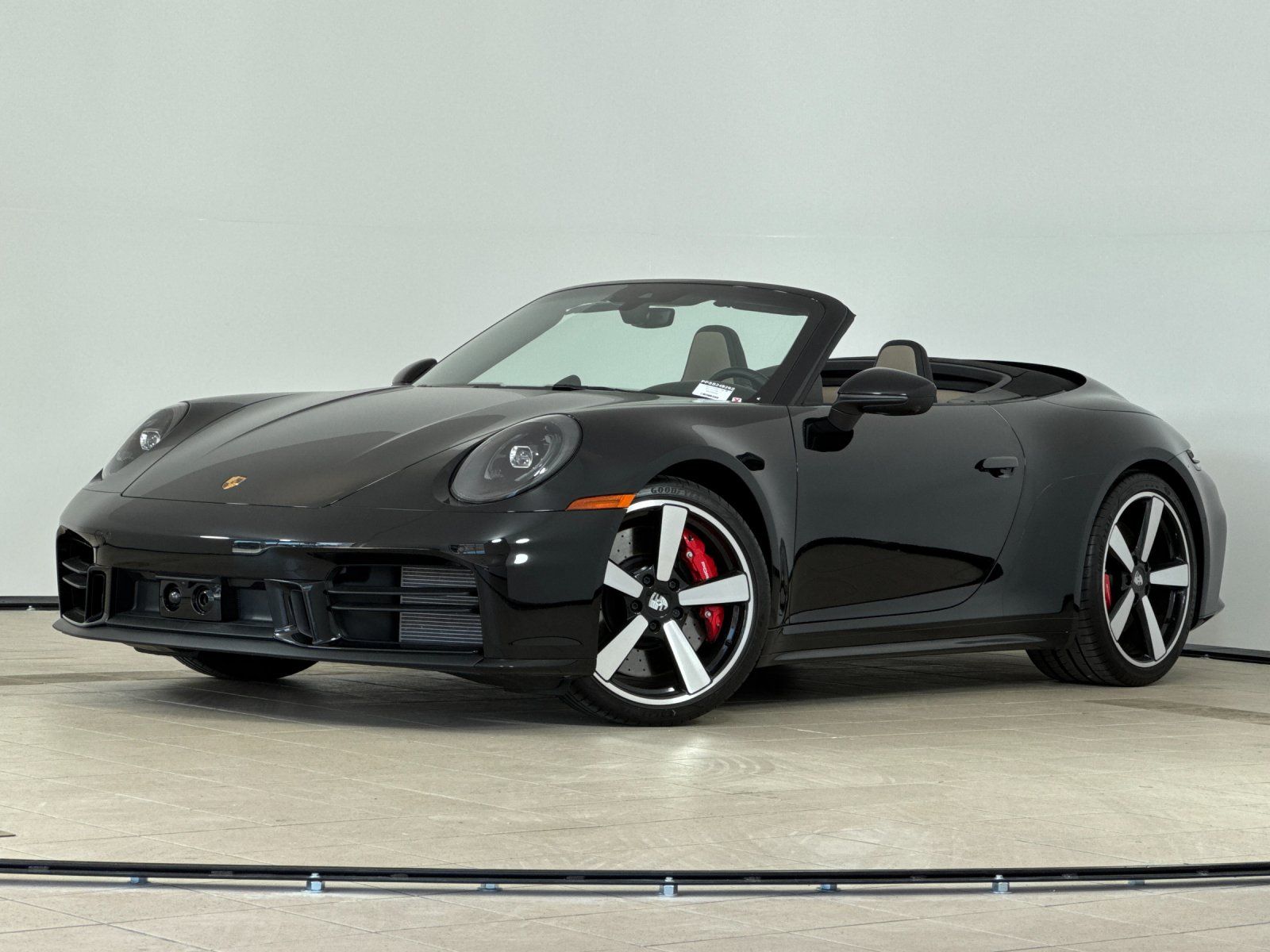 Black 2025 Porsche 911 Convertible Rear-Wheel Drive 8-Speed Automatic