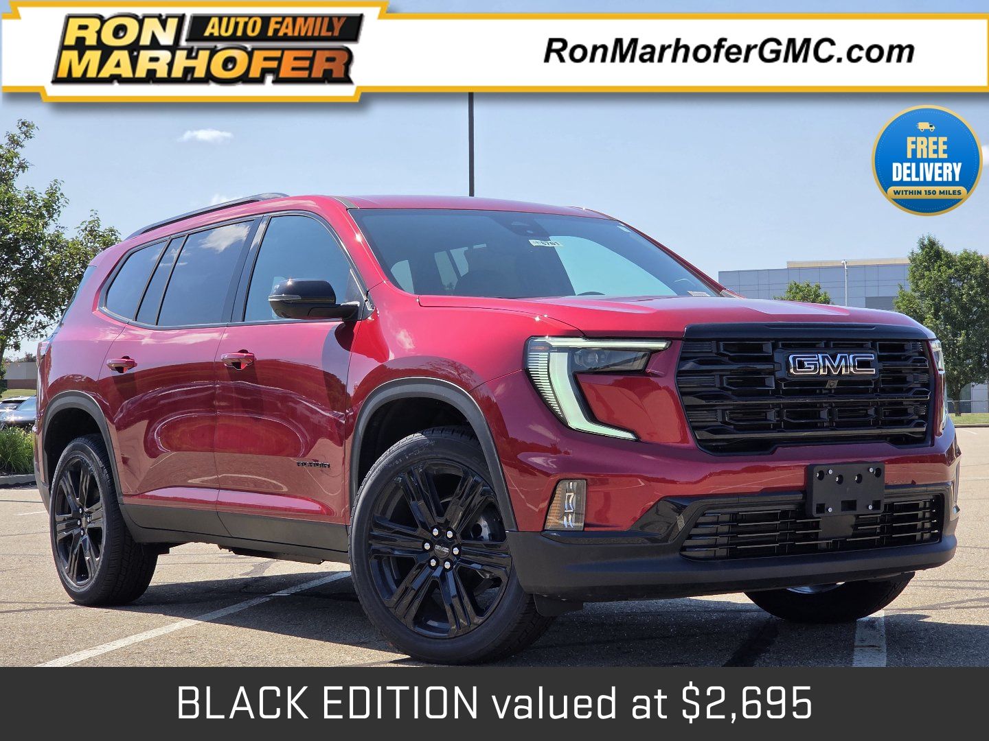 Volcanic Red Tintcoat 2026 GMC Acadia SUV / Crossover Front-Wheel Drive 8-Speed Automatic
