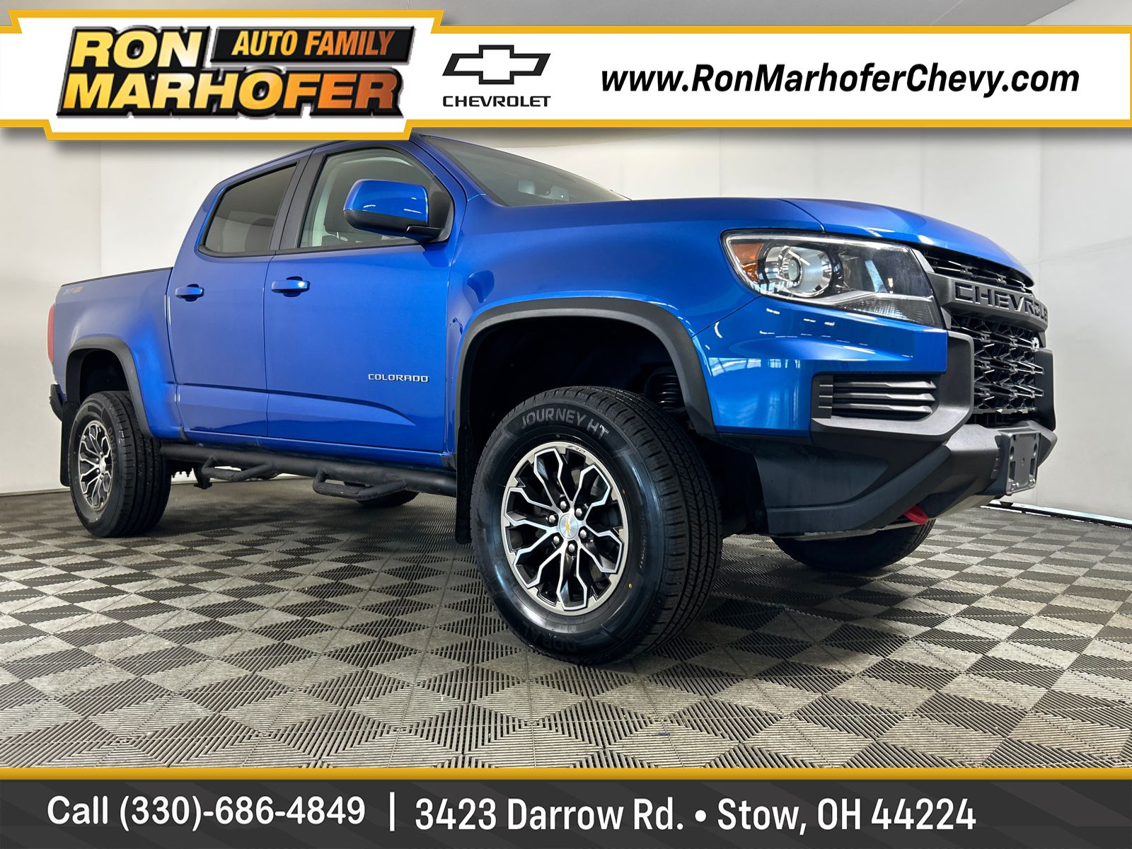 Blue 2022 Chevrolet Colorado Pickup Truck Four-Wheel Drive 8-Speed Automatic