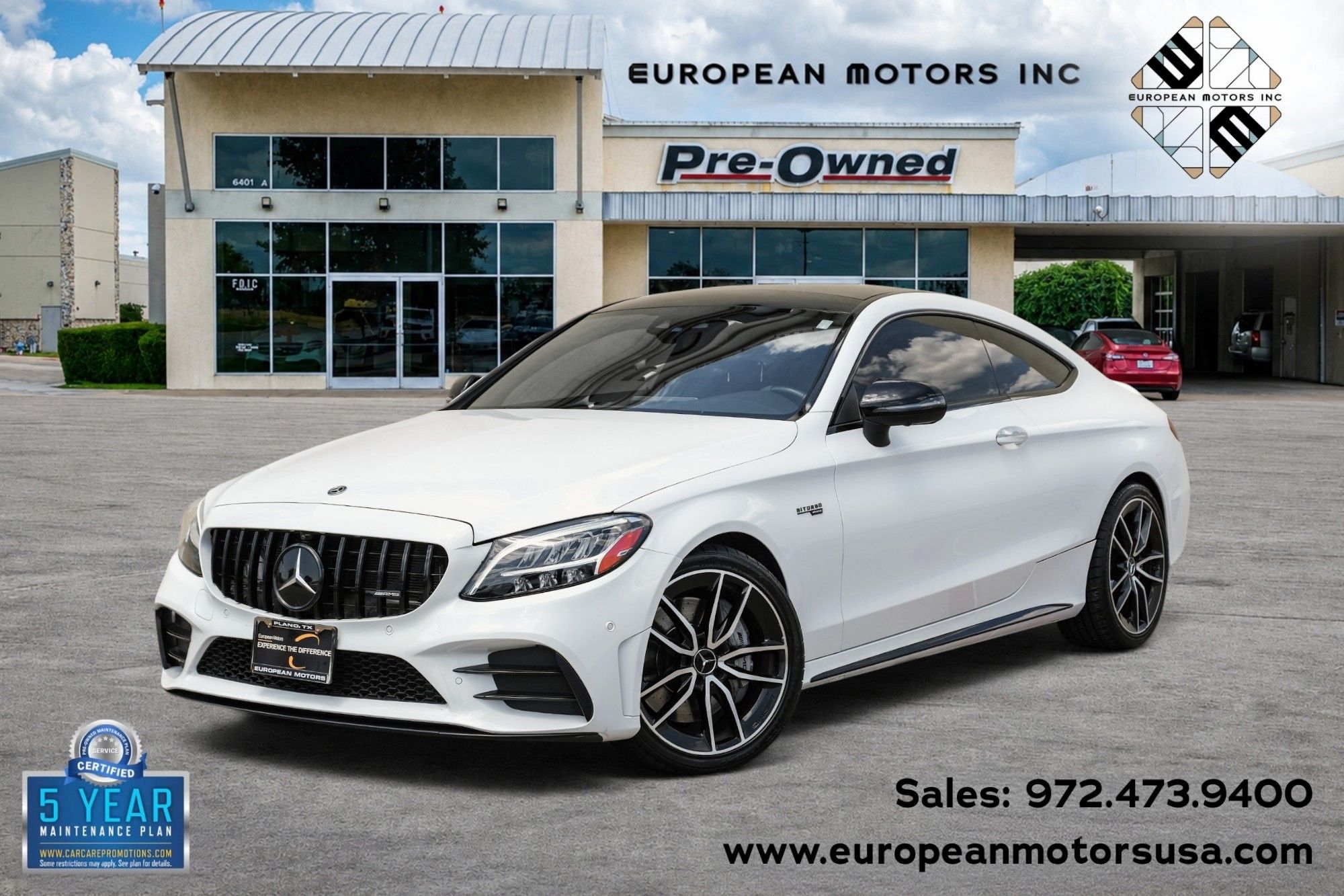 Polar White 2020 Mercedes-Benz C-Class Coupe All-Wheel Drive 9-Speed Automatic