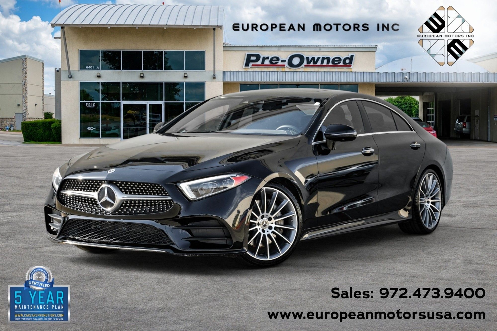 Black 2019 Mercedes-Benz CLS Sedan Rear-Wheel Drive 9-Speed Automatic
