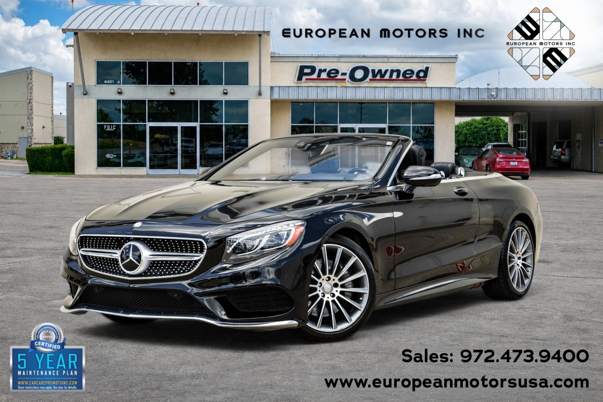 Black 2017 Mercedes-Benz S-Class Convertible Rear-Wheel Drive 9-Speed Automatic