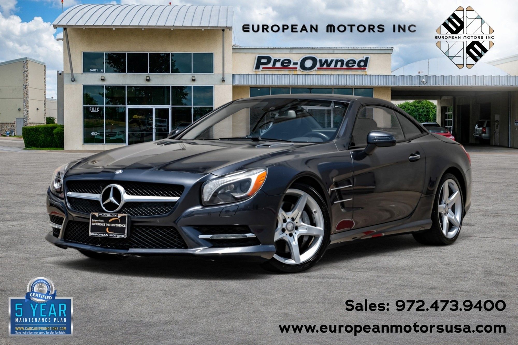 Steel Gray Metallic 2015 Mercedes-Benz SL-Class Convertible Rear-Wheel Drive 7-Speed Automatic