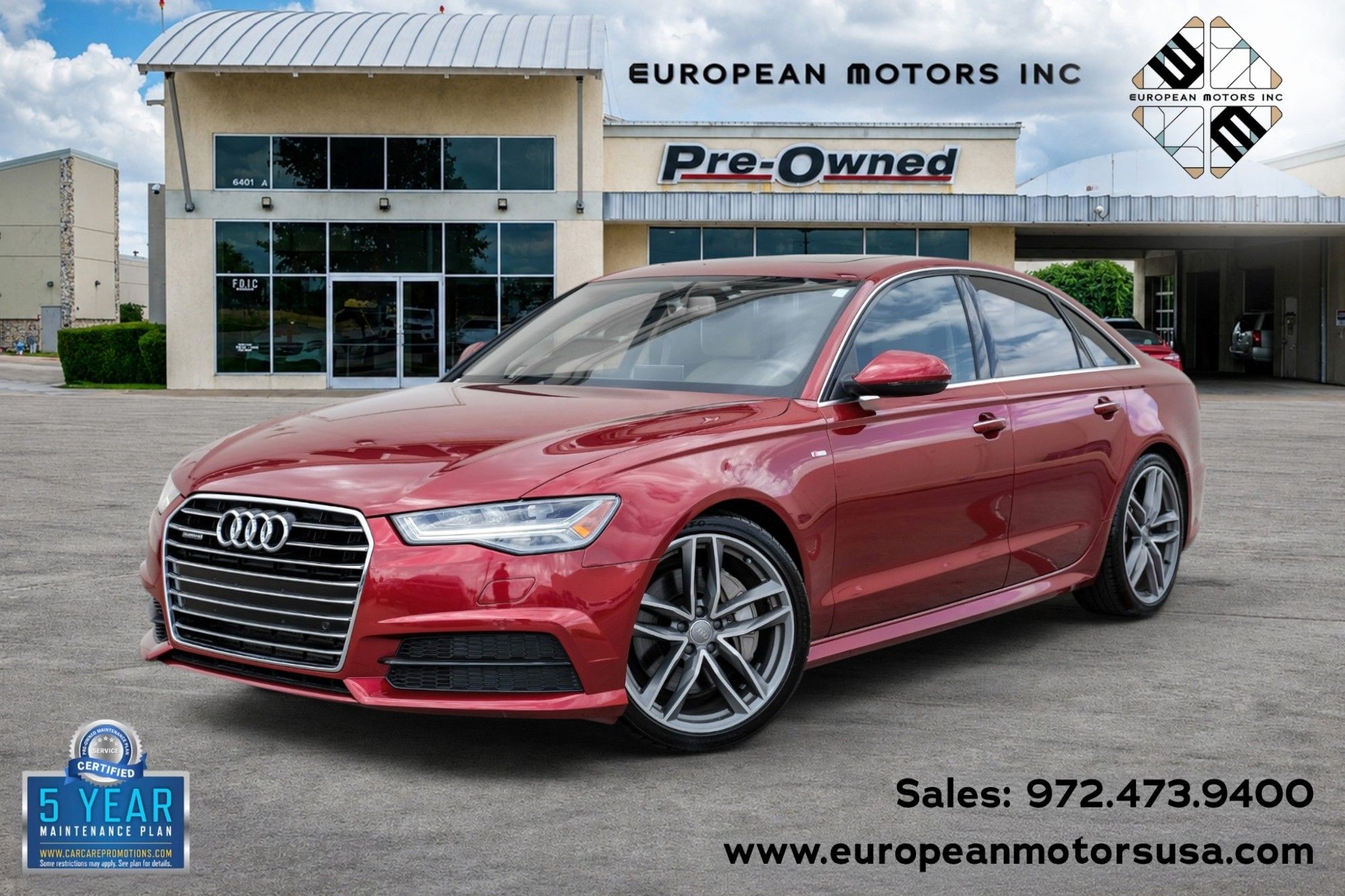 Matador Red Metallic 2018 Audi A6 Sedan All-Wheel Drive 8-Speed Automatic