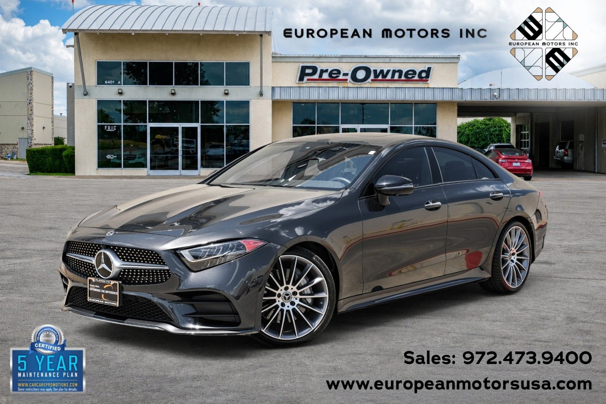 Graphite Gray Metallic 2020 Mercedes-Benz CLS Coupe Rear-Wheel Drive 9-Speed Automatic