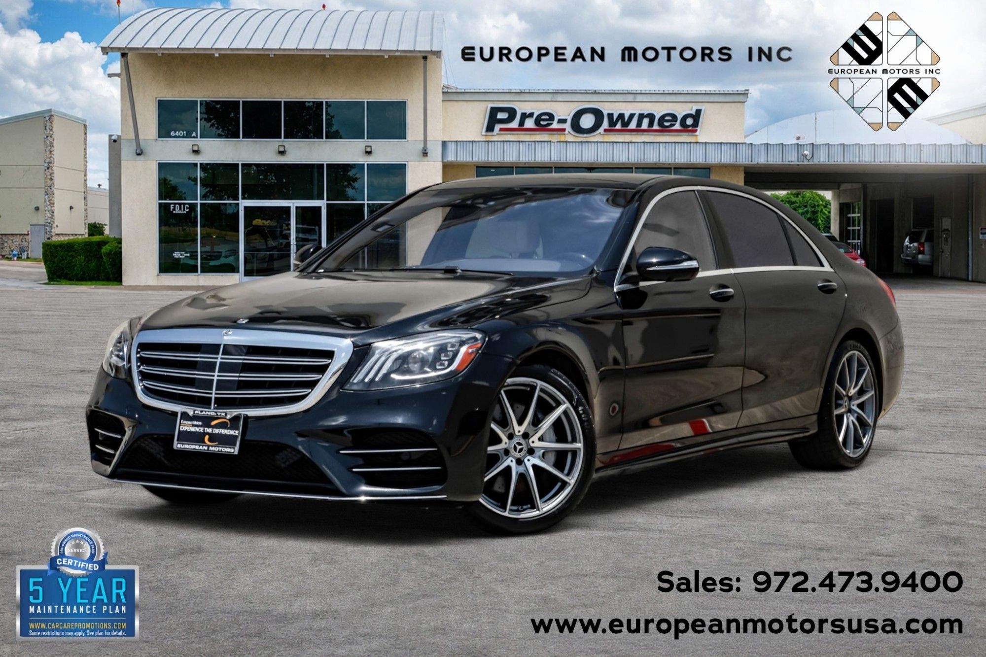 Black 2018 Mercedes-Benz S-Class Sedan Rear-Wheel Drive 9-Speed Automatic