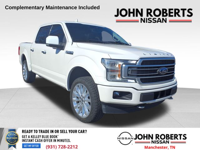 White Platinum 2019 Ford F-150 Limited SuperCrew 4WD Pickup Truck Four-Wheel Drive Automatic