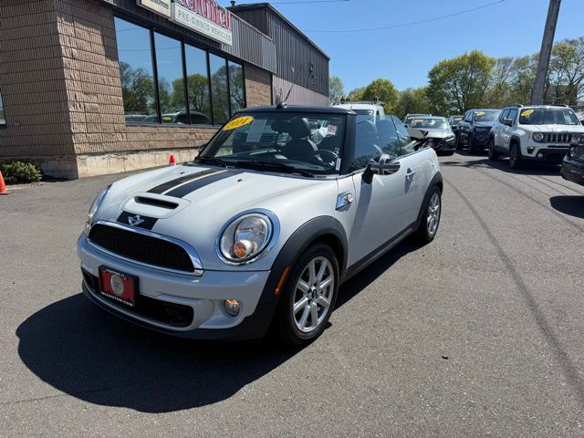 White Silver 2014 MINI Cooper S Convertible FWD Convertible Front-Wheel Drive 6-Speed Automatic