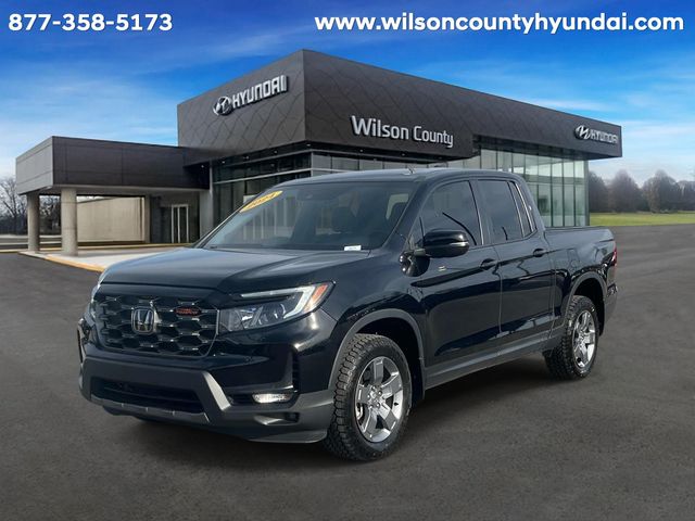 Black 2024 Honda Ridgeline TrailSport AWD Pickup Truck All-Wheel Drive 9-Speed Automatic