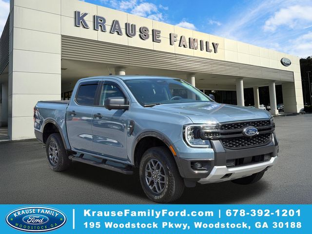 Blue (Azure Gray Metallic) 2024 Ford Ranger Pickup Truck Four-Wheel Drive Automatic