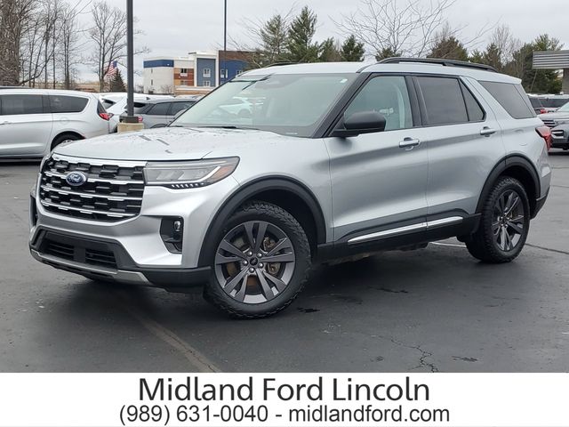 Iconic Silver Metallic 2025 Ford Explorer Active AWD SUV / Crossover All-Wheel Drive Automatic