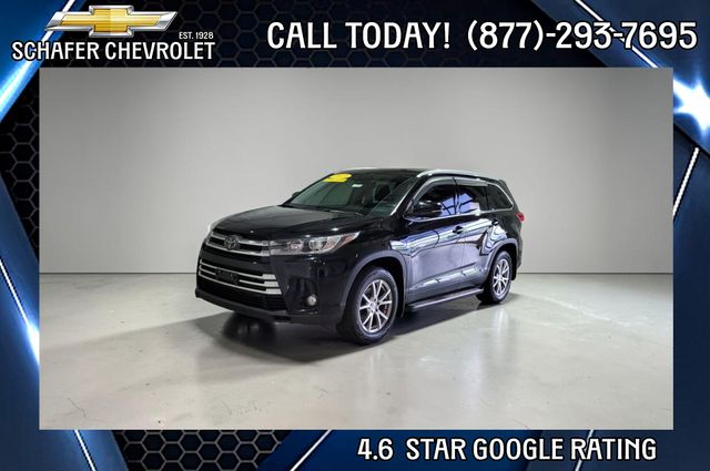 Midnight Black Metallic 2019 Toyota Highlander XLE AWD SUV / Crossover All-Wheel Drive 8-Speed Automatic